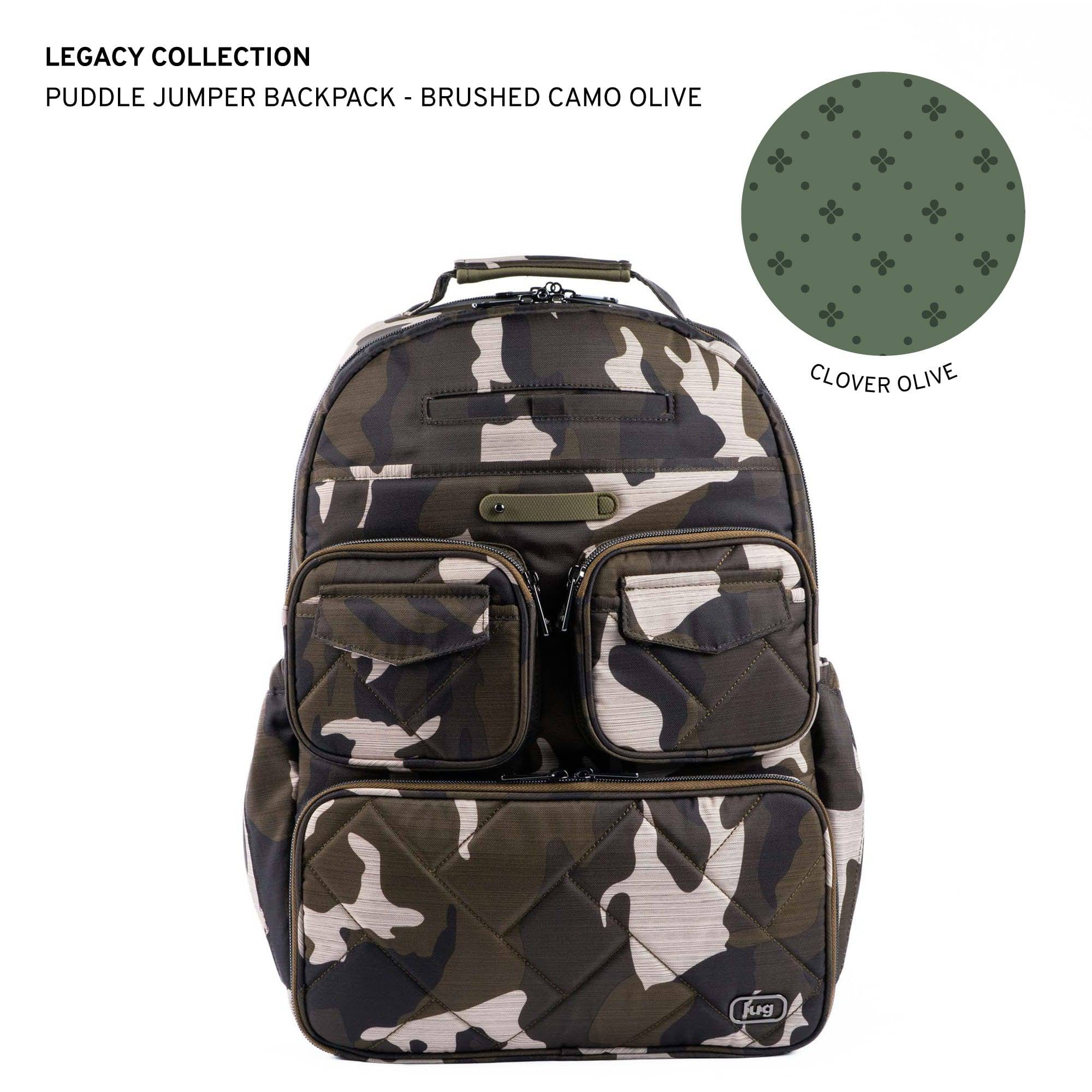 Legacy Collection Puddle Jumper Backpack - BRUSHED CAMO OLIVE - 24350_LegacyPuddleJumperBackpack_BrushedCamoOlive_Angle_01