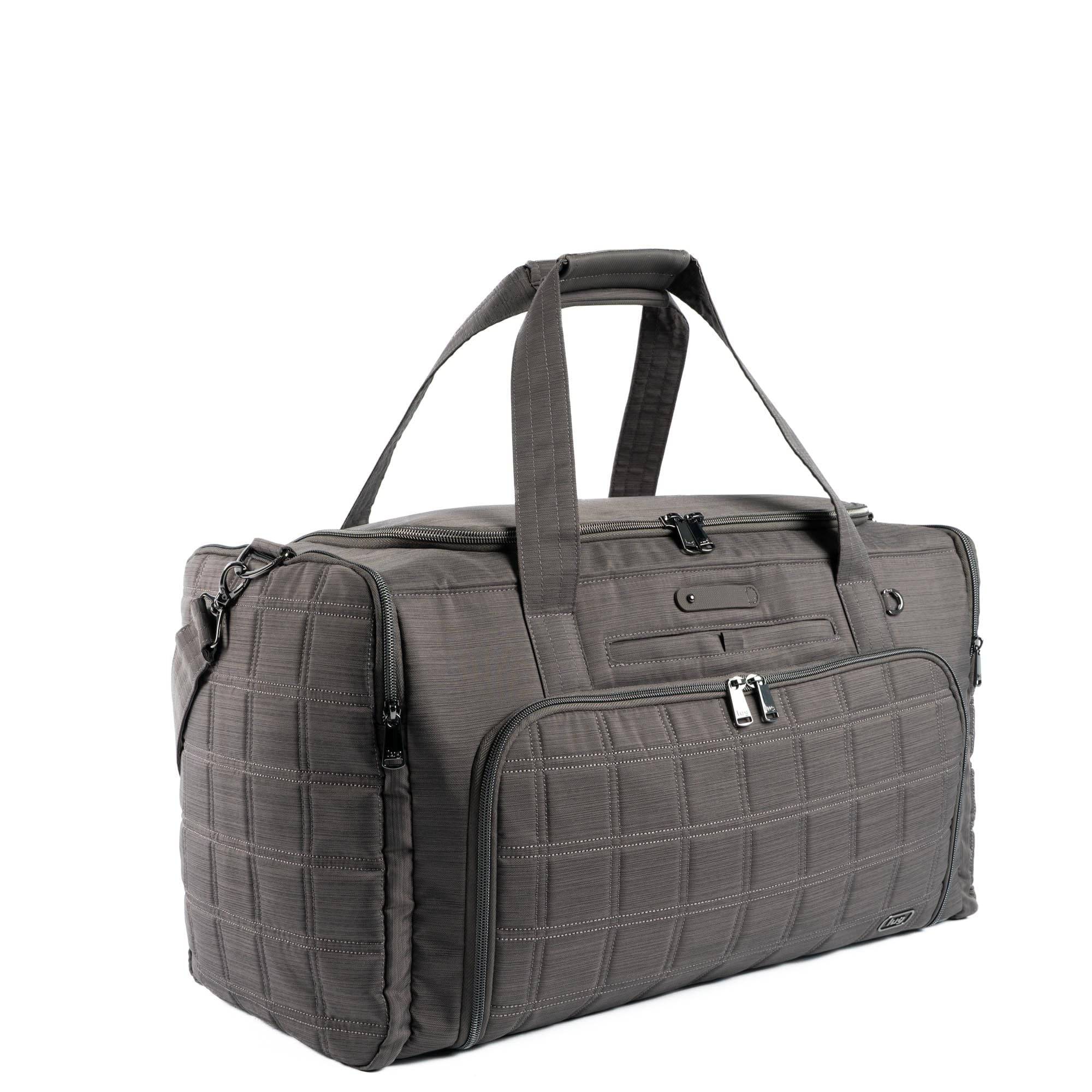 Trolley Duffel 2 Oversized Travel Bag - BRUSHED GUNMETAL - 24358_TrolleyDuffel2_BrushedGunmetal_Angle_02