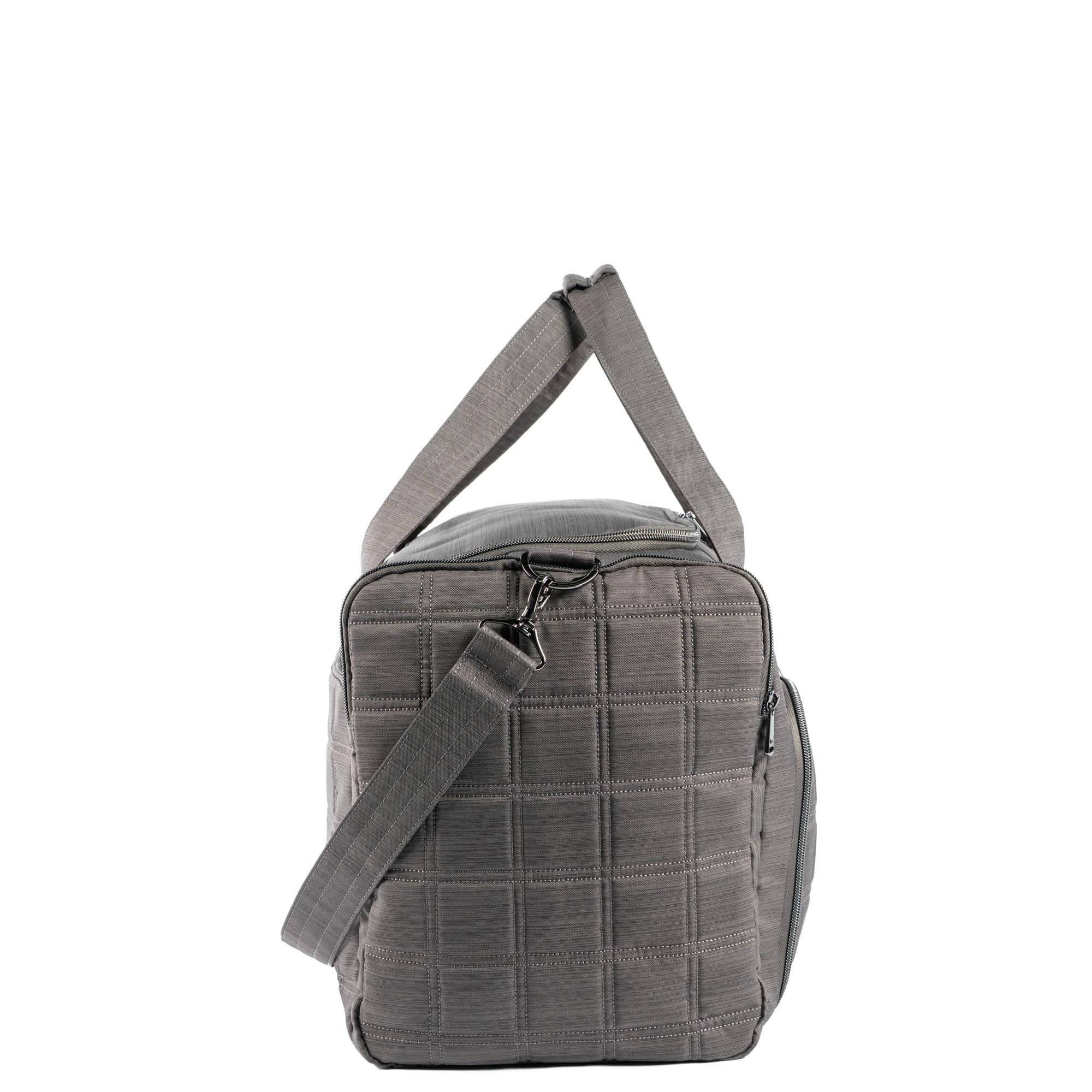 Trolley Duffel 2 Oversized Travel Bag - BRUSHED GUNMETAL - 24358_TrolleyDuffel2_BrushedGunmetal_Angle_03
