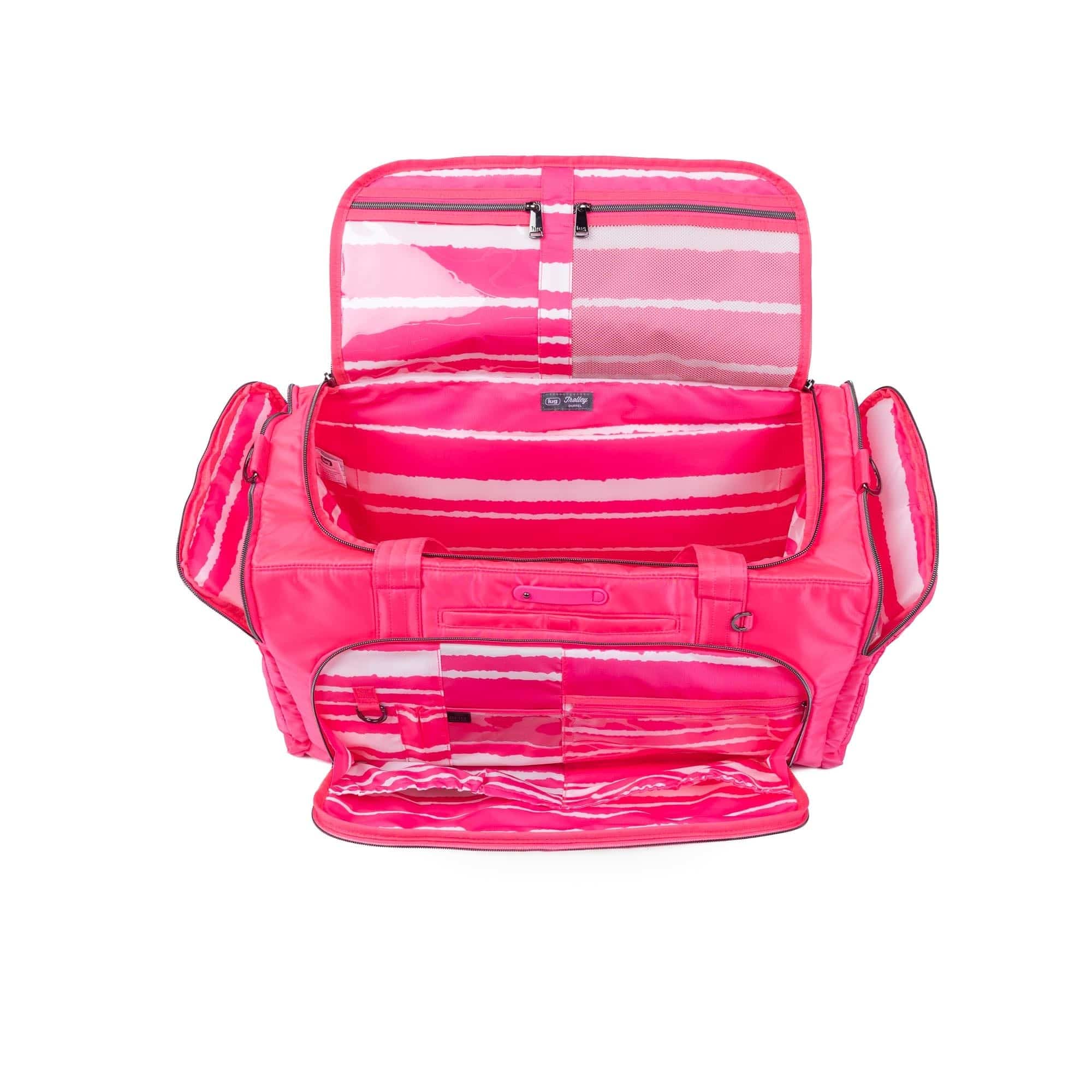 Trolley Duffel 2 Oversized Travel Bag - MAGENTA - 24359_TrolleyDuffel2_Magenta_Angle_05