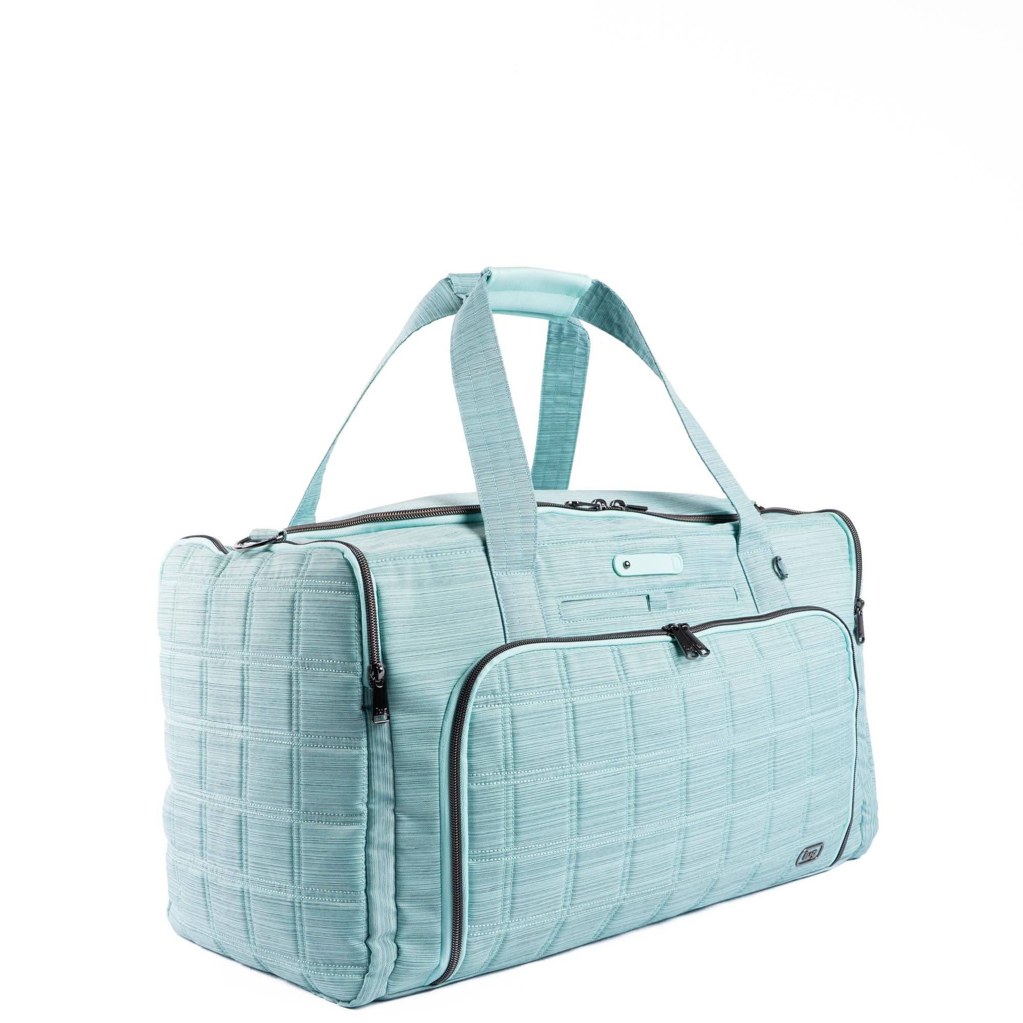 Trolley Duffel 2 Oversized Travel Bag - BRUSHED AQUAMARINE - 24360_TrolleyDuffel2_BrushedAquamrine_Angle_02