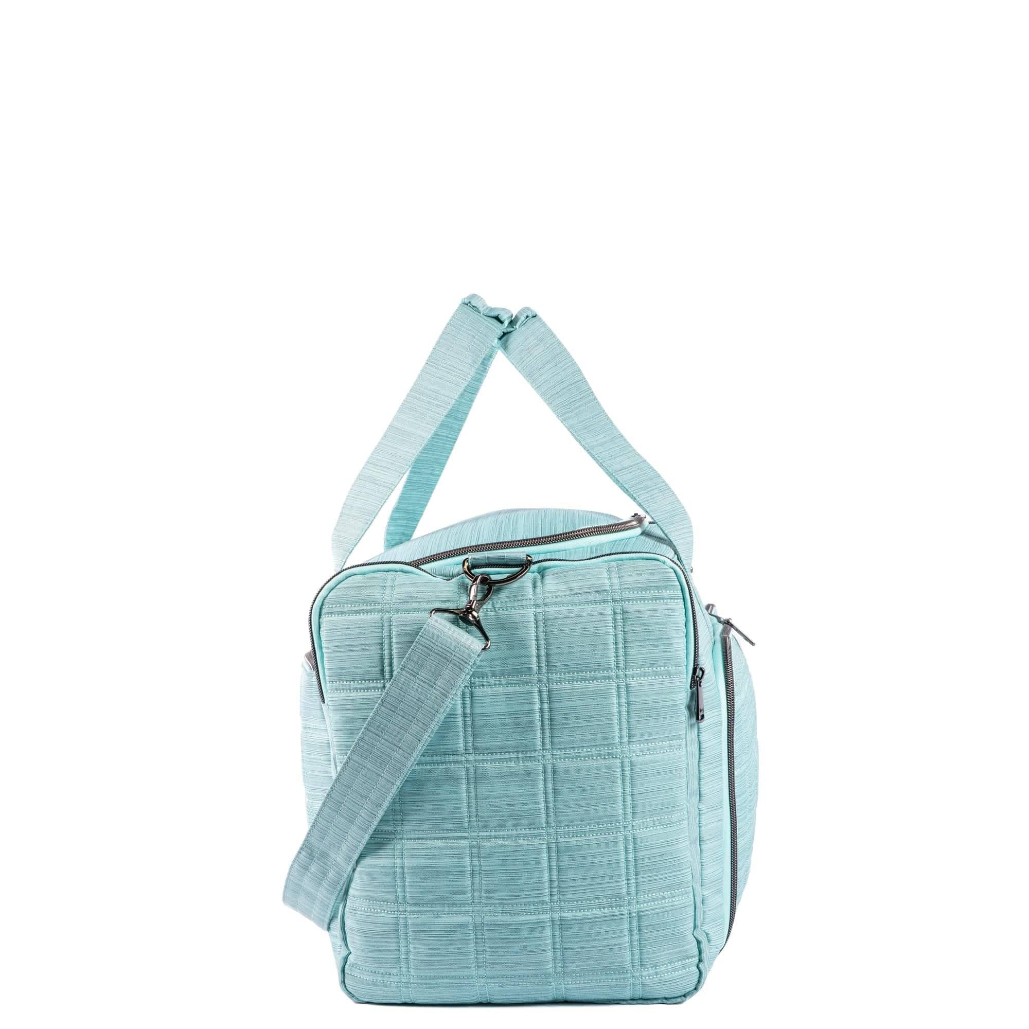 Trolley Duffel 2 Oversized Travel Bag - BRUSHED AQUAMARINE - 24360_TrolleyDuffel2_BrushedAquamrine_Angle_03