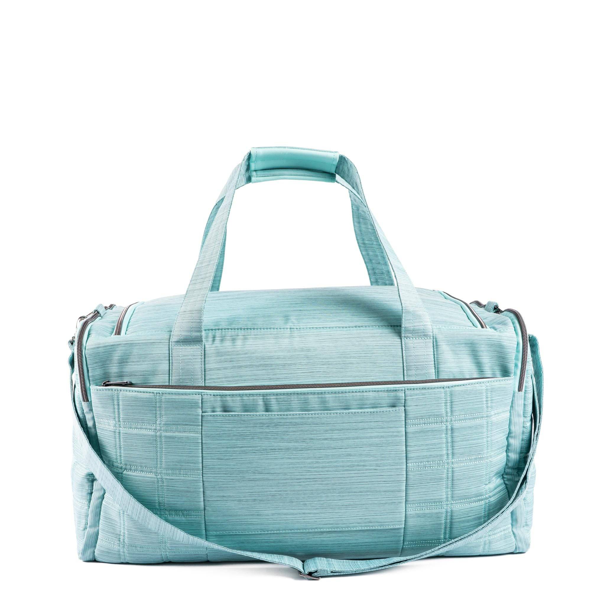 Trolley Duffel 2 Oversized Travel Bag - BRUSHED AQUAMARINE - 24360_TrolleyDuffel2_BrushedAquamrine_Angle_04