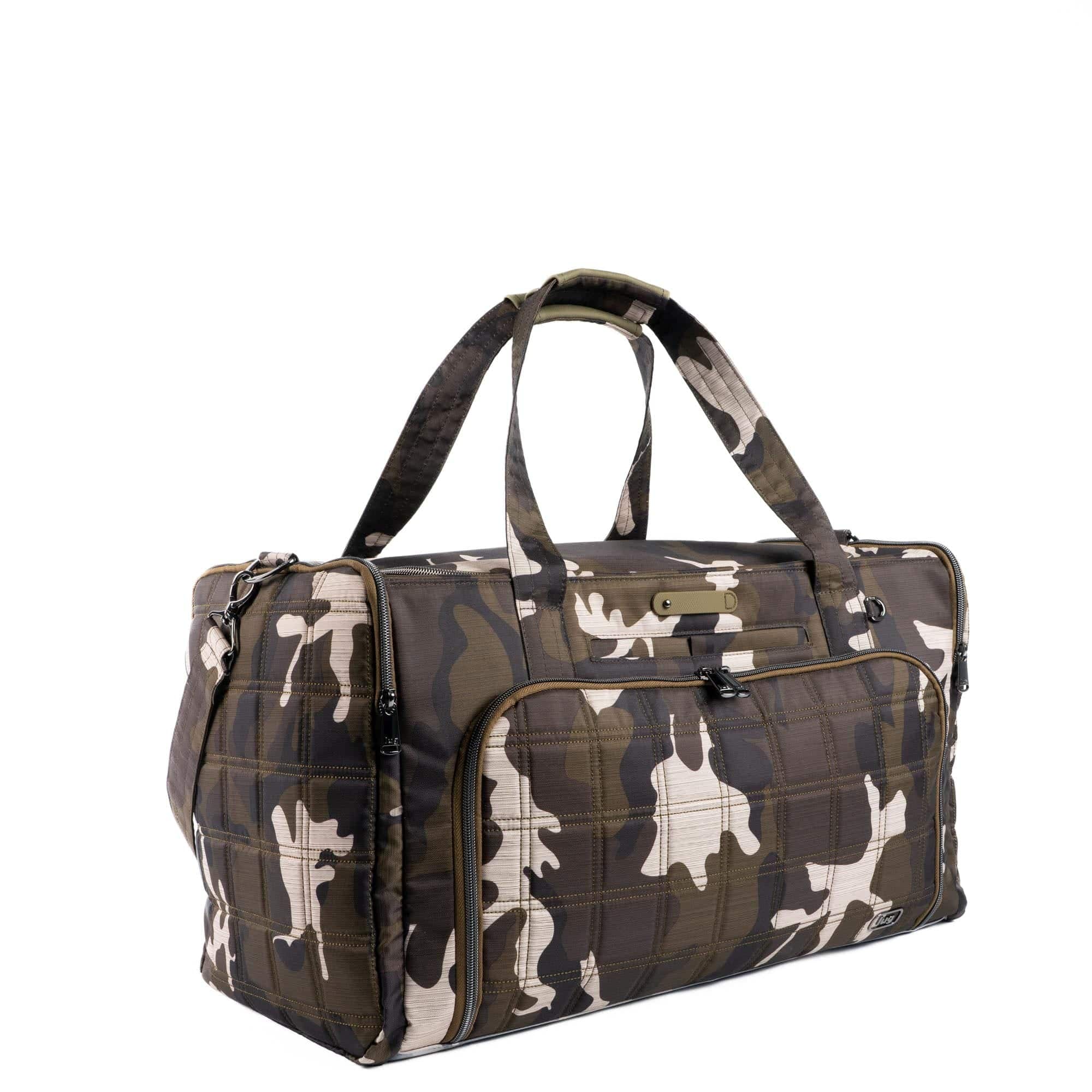 Trolley Duffel 2 Oversized Travel Bag - BRUSHED CAMO OLIVE - 24361_TrolleyDuffel2_BrushedCamoOlive_Angle_02