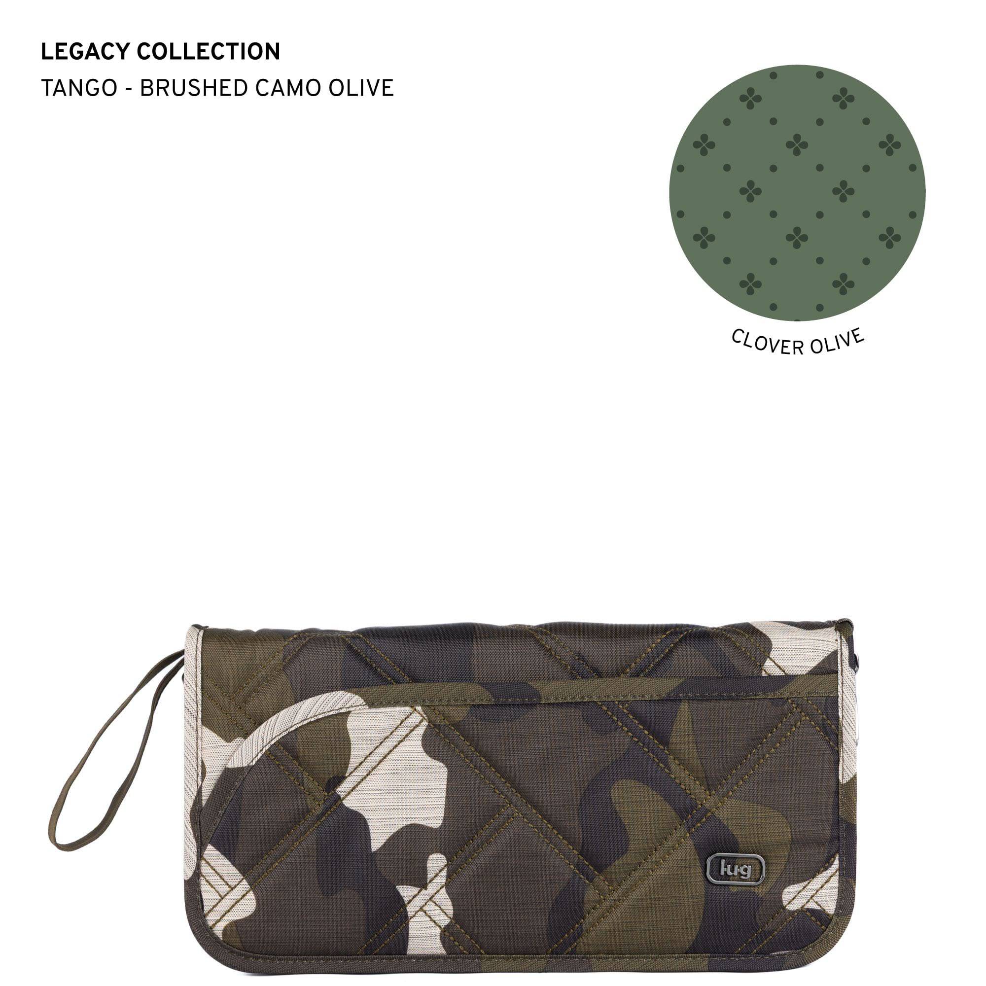 Legacy Collection Tango Travel RFID Wallet - BRUSHED CAMO OLIVE - 24367_LegacyTango_BrushedCamoOlive_Angle_01