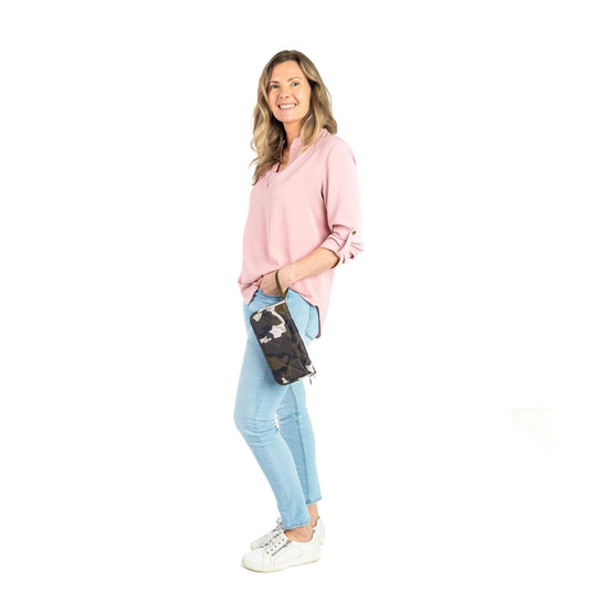 Legacy Collection Tango Travel RFID Wallet - - 24367_LegacyTango_BrushedCamoOlive_Proportion_01