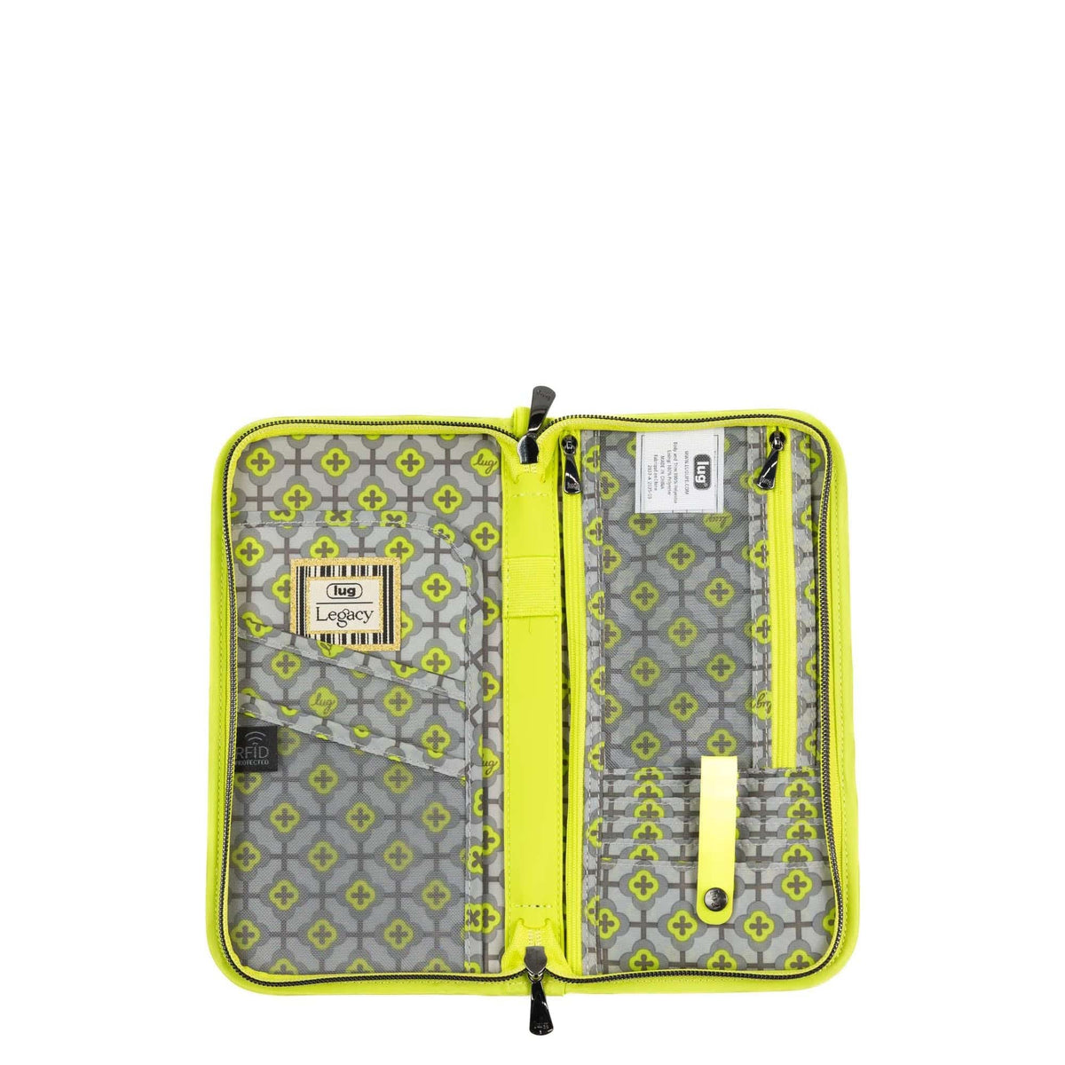 Legacy Collection Tango Travel Wallet - LEMON LIME - 24369_LegacyTango_LemonLime_Angle_04_m07qns