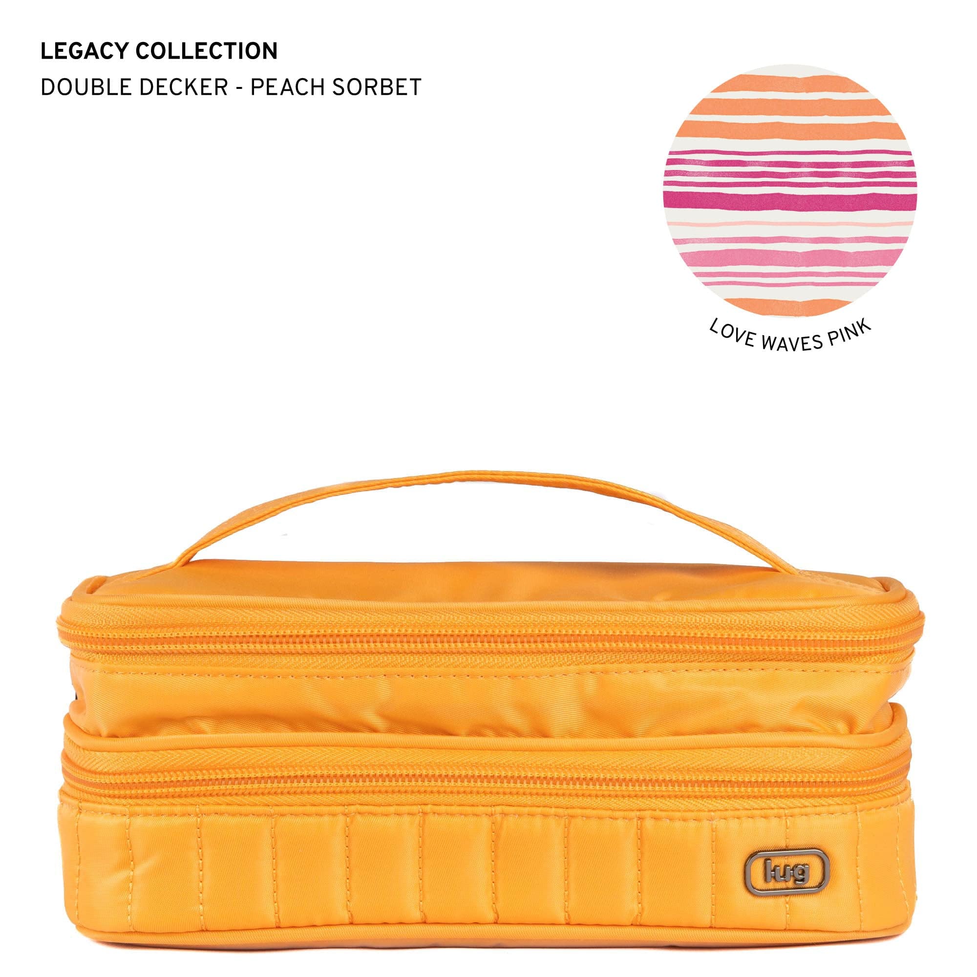Legacy Collection Double Decker Cosmetic Case - PEACH SORBET - 24374_DoubleDecker_PeachSorbet_Angle_01