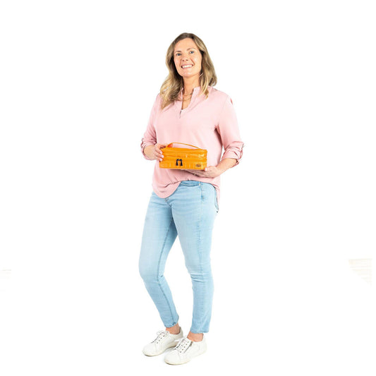 Legacy Collection Double Decker Cosmetic Case - - 24374_LegacyDoubleDecker_PeachSorbet_Proportion_01
