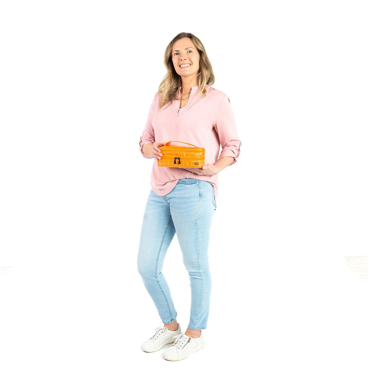 Legacy Collection Double Decker Cosmetic Case - - 24374_LegacyDoubleDecker_PeachSorbet_Proportion_01