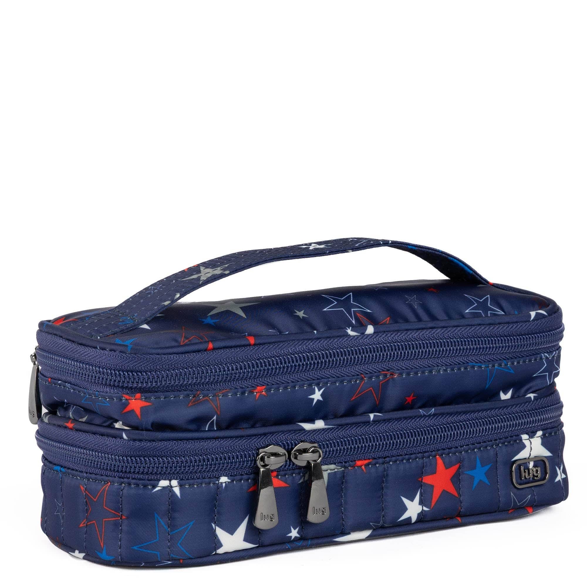Legacy Collection Double Decker Cosmetic Case - STAR SPANGLED - 24377_LegacyDoubleDecker_StarSpangled_Angle_02