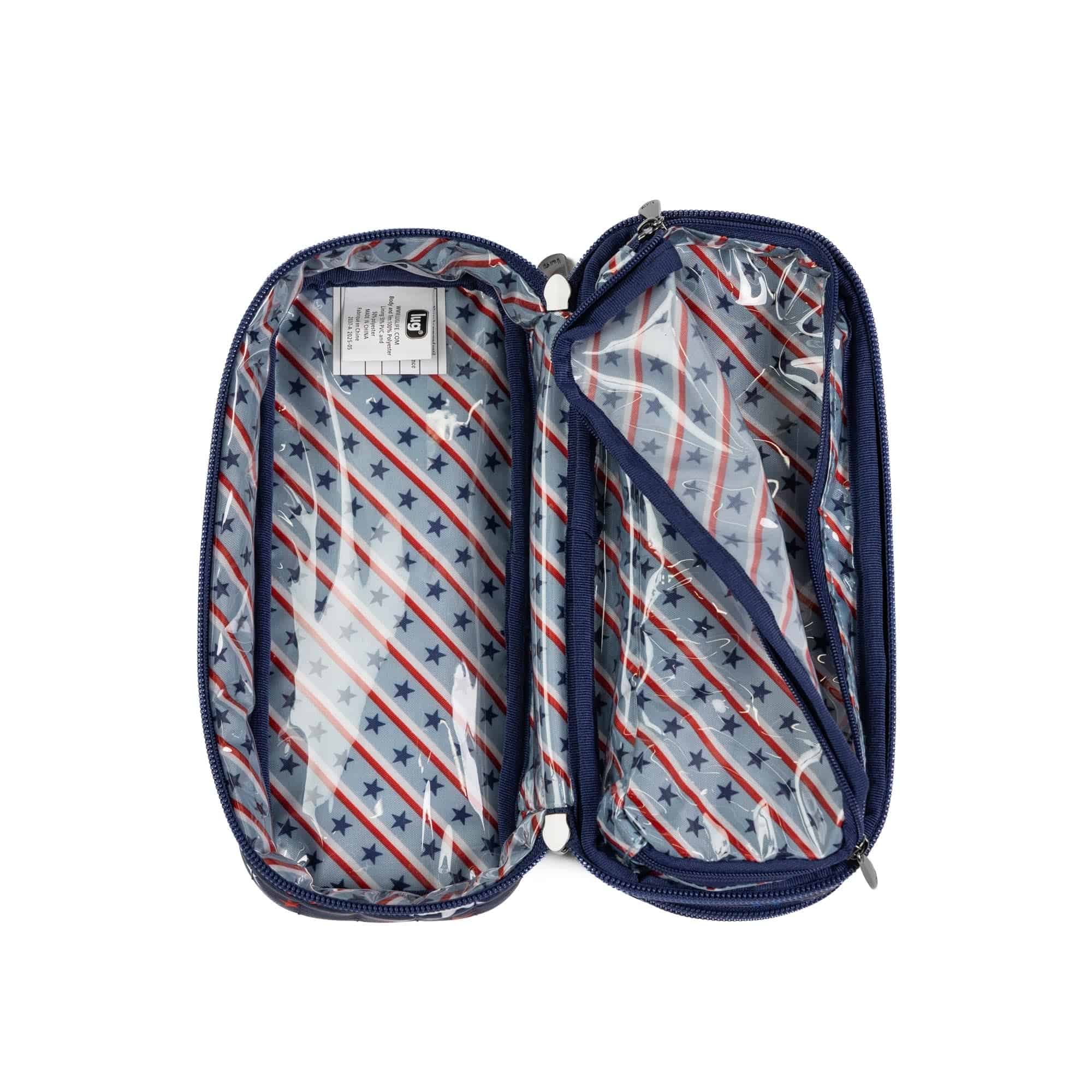 Legacy Collection Double Decker Cosmetic Case - STAR SPANGLED - 24377_LegacyDoubleDecker_StarSpangled_Angle_07