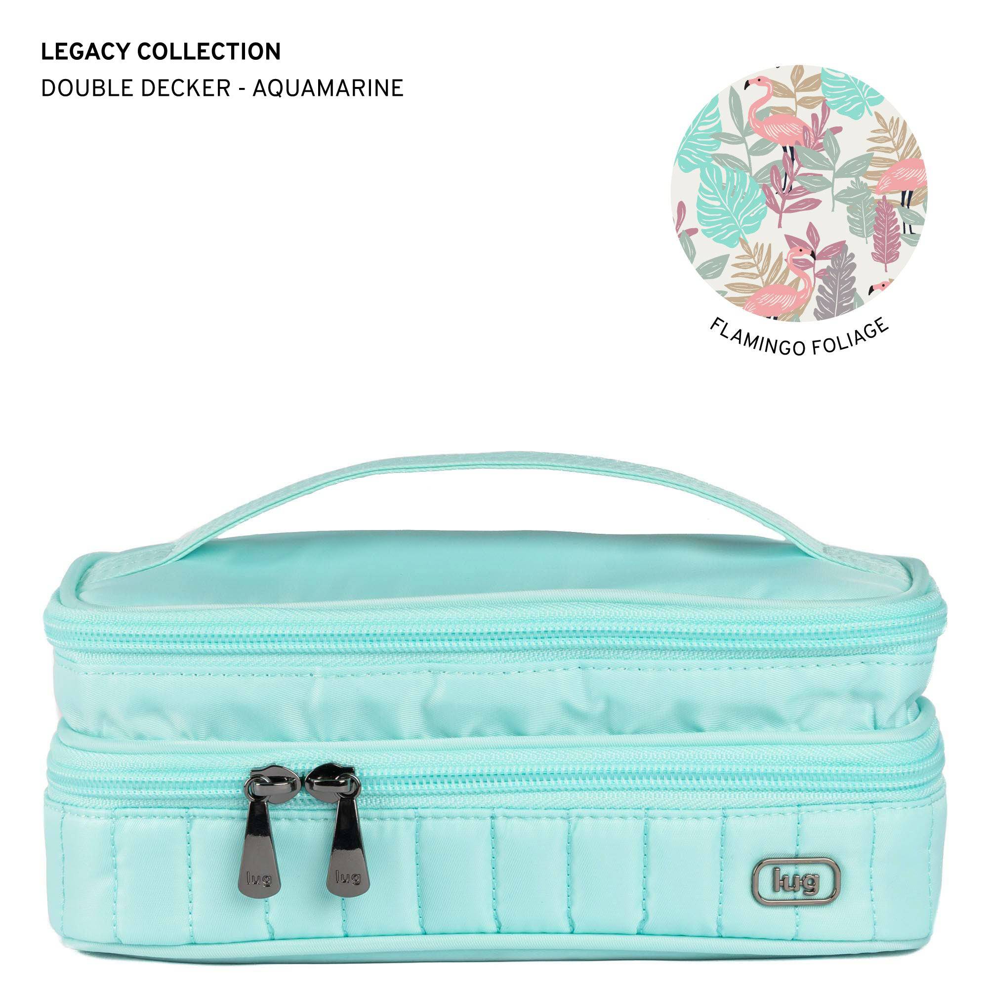 Legacy Collection Double Decker Cosmetic Case - AQUAMARINE - 24378_LegacyDoubleDecker_Aquamarine_Angle_01