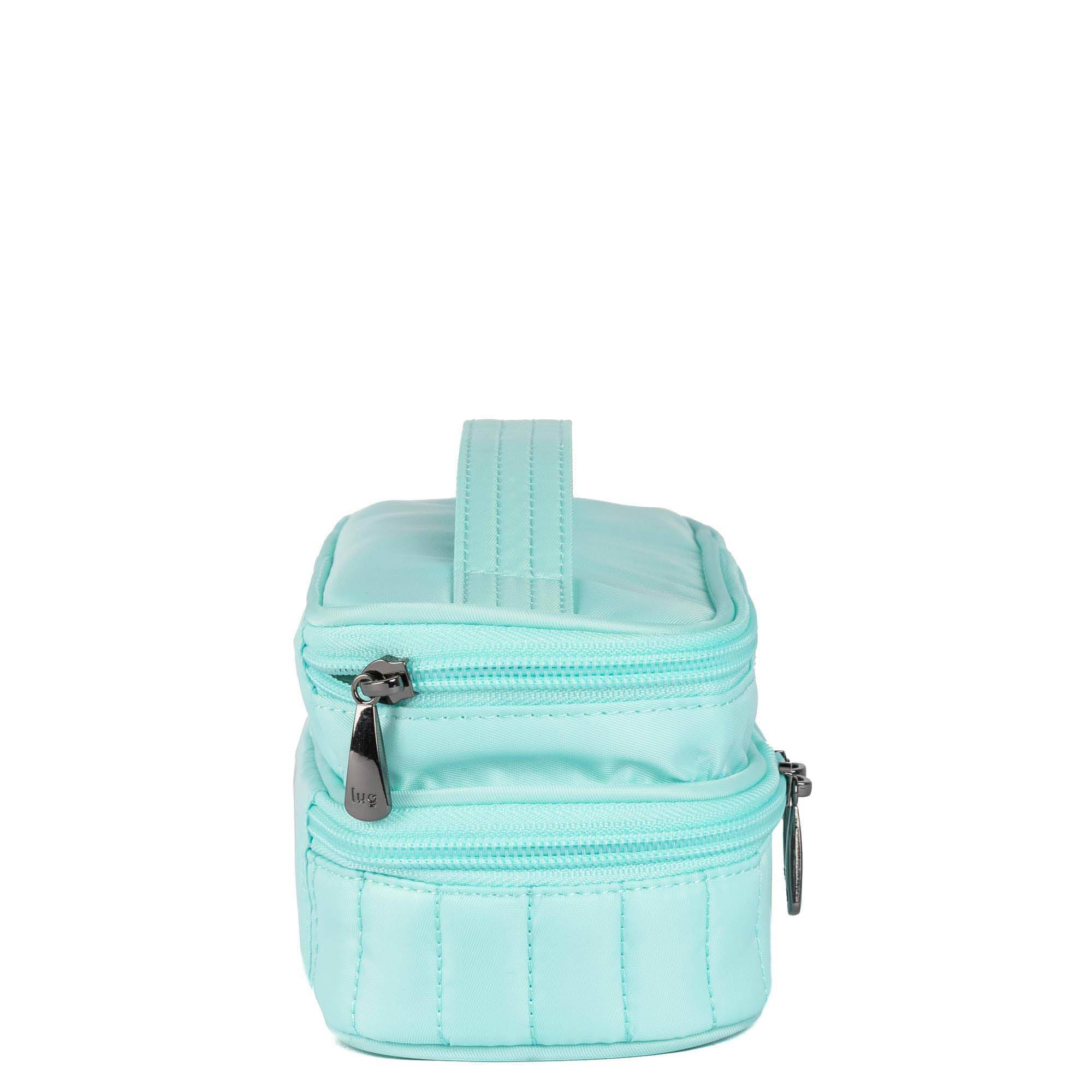 Legacy Collection Double Decker Cosmetic Case - AQUAMARINE - 24378_LegacyDoubleDecker_Aquamarine_Angle_03
