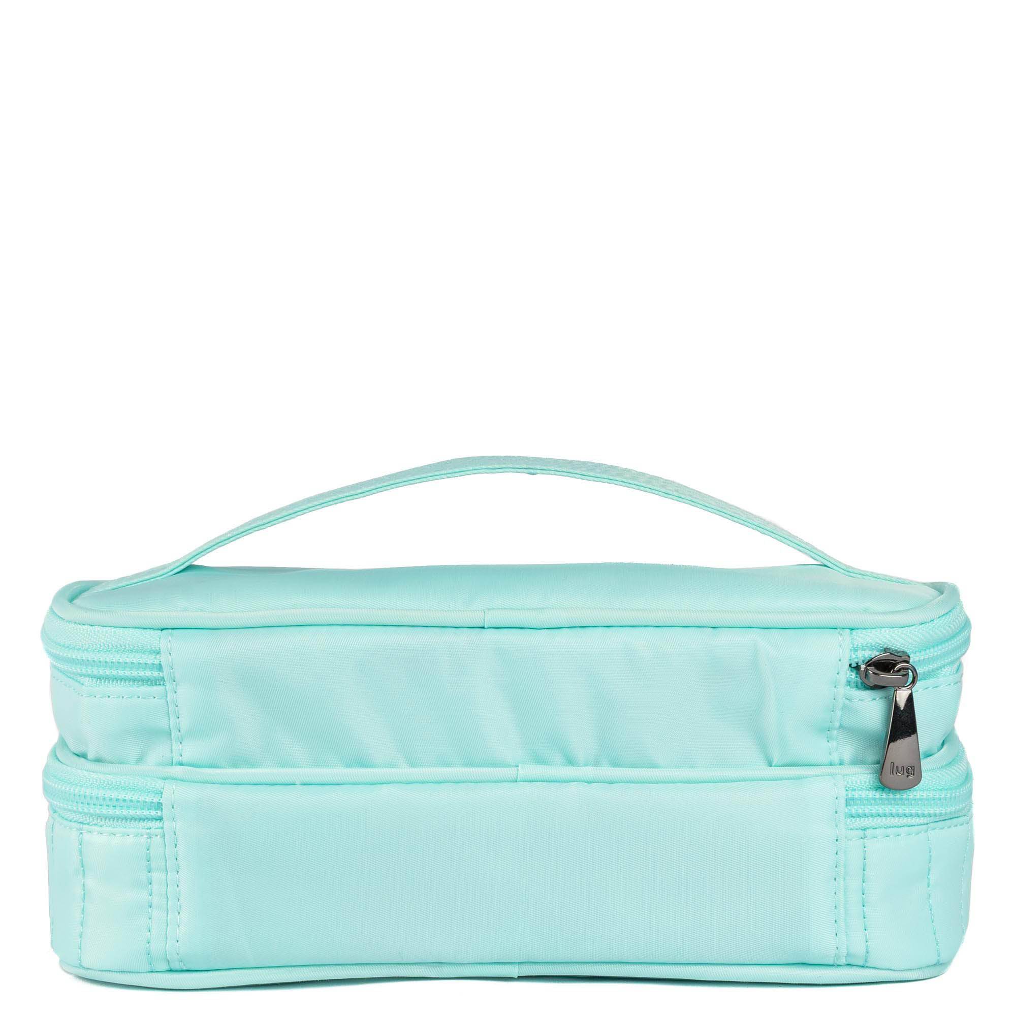 Legacy Collection Double Decker Cosmetic Case - AQUAMARINE - 24378_LegacyDoubleDecker_Aquamarine_Angle_04