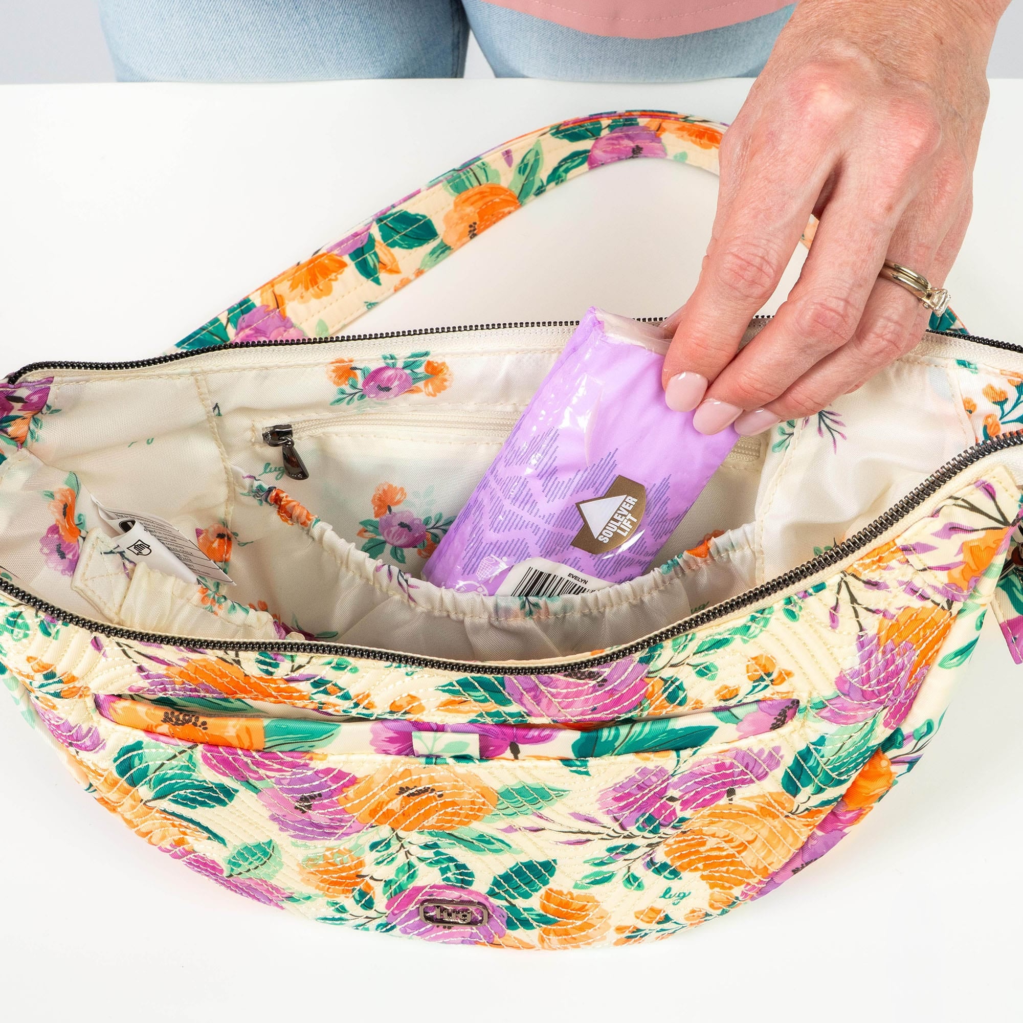 Swish Crossbody Bag - - 24391_Swish_CottageBlooms_Lifestyle_03_e739a5f0-32c0-449c-bfd1-52efc2f06aee