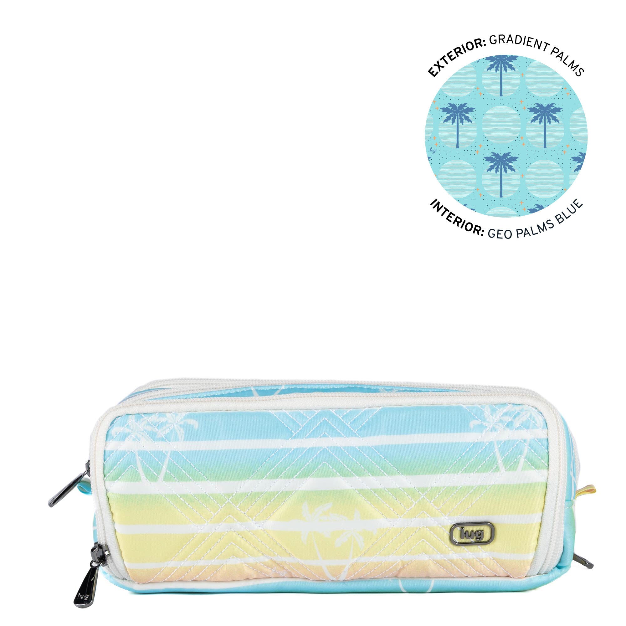 Seaplane Cosmetic Pouch - GRADIENT PALMS - 24395_Seaplane_GradientPalms_Angle_01_3cc695f3-680c-4c1a-b0fa-7f1ba20ce06e