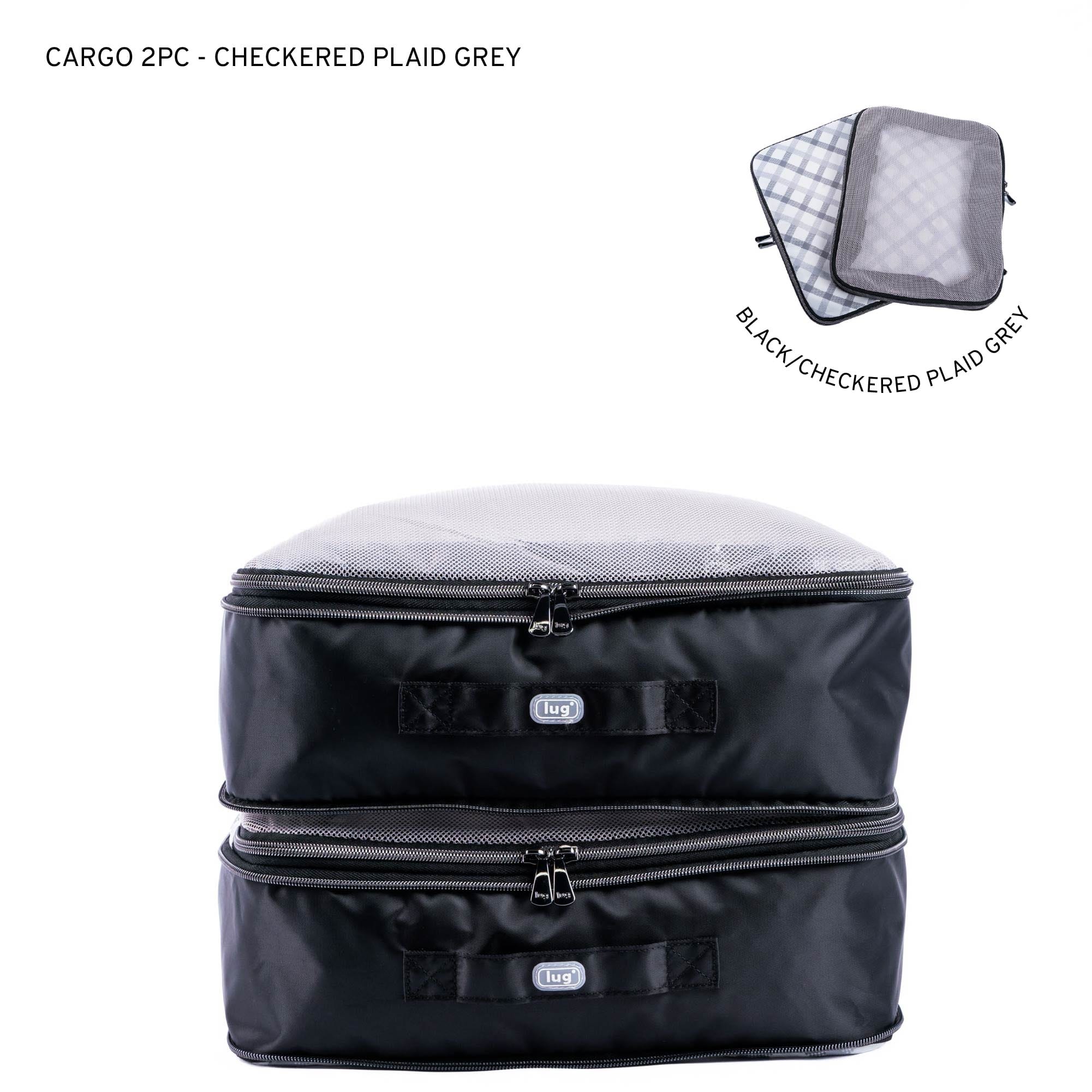 Cargo 2pc Medium Compression Cubes - CHECKERED PLAID GREY - 24398_Cargo2pc_MedCompressionCubes_CheckeredPlaidGrey_Angle_01_0p9cfc