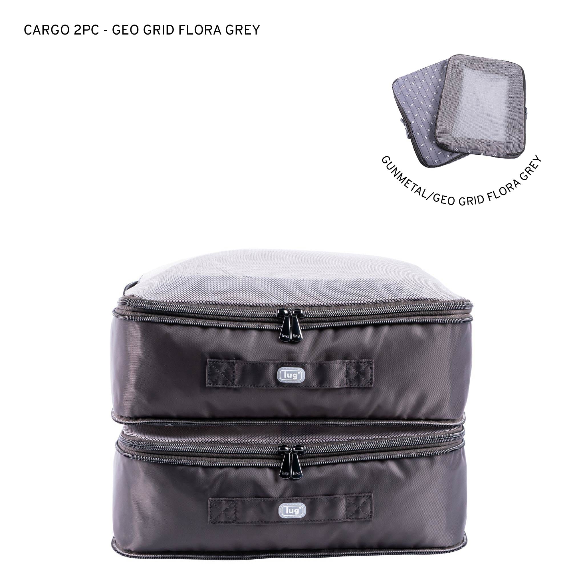 Cargo 2pc Medium Compression Cubes - GEO GRID FLORA GREY - 24401_Cargo2pc_MedCompressionCubes_GeoGridFloraGrey_Angle_01_7zfvb4