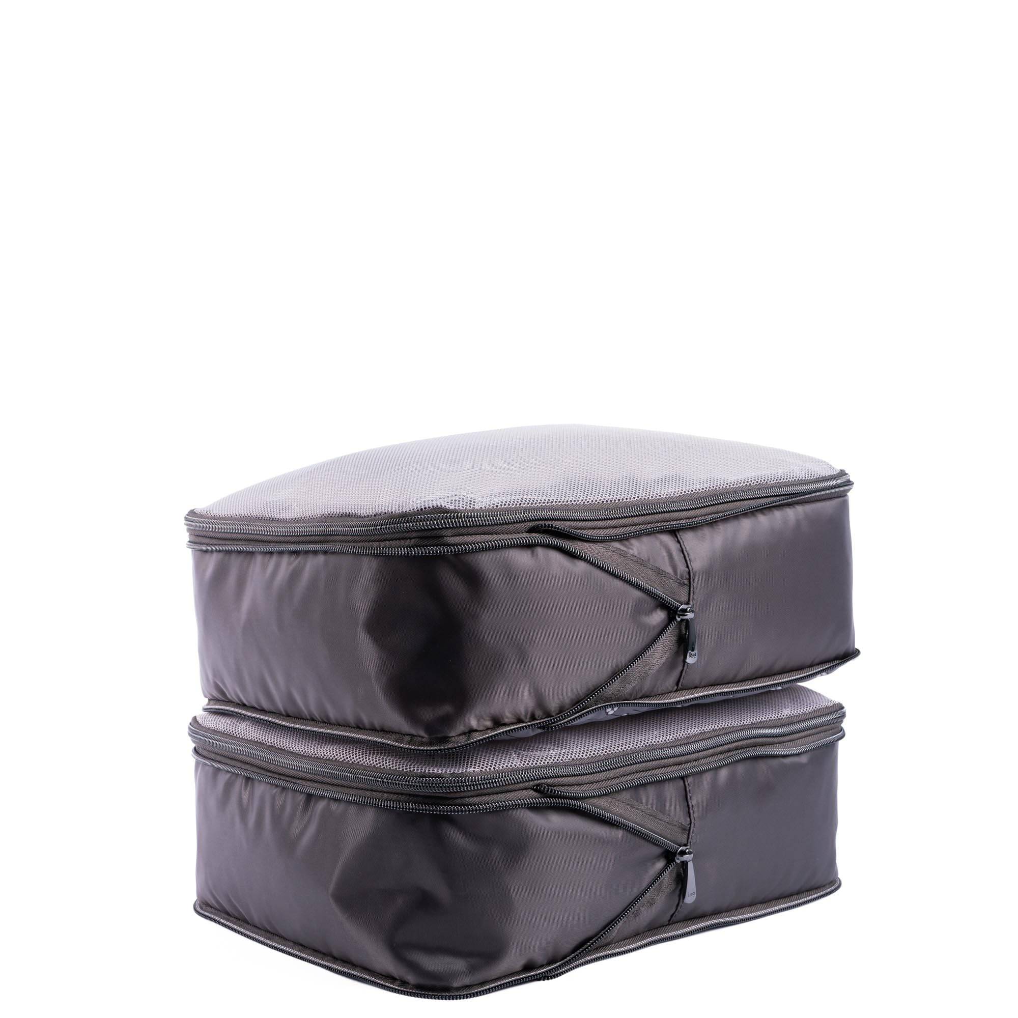 Cargo 2pc Medium Compression Cubes - GEO GRID FLORA GREY - 24401_Cargo2pc_MedCompressionCubes_GeoGridFloraGrey_Angle_02