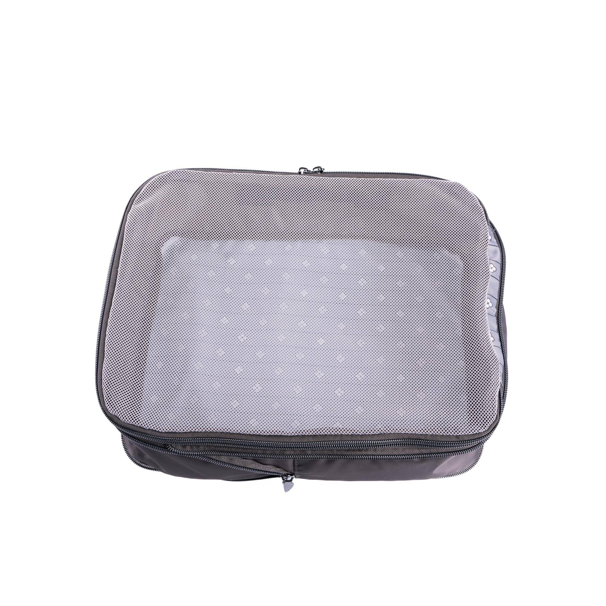 Cargo 2pc Medium Compression Cubes - GEO GRID FLORA GREY - 24401_Cargo2pc_MedCompressionCubes_GeoGridFloraGrey_Angle_04