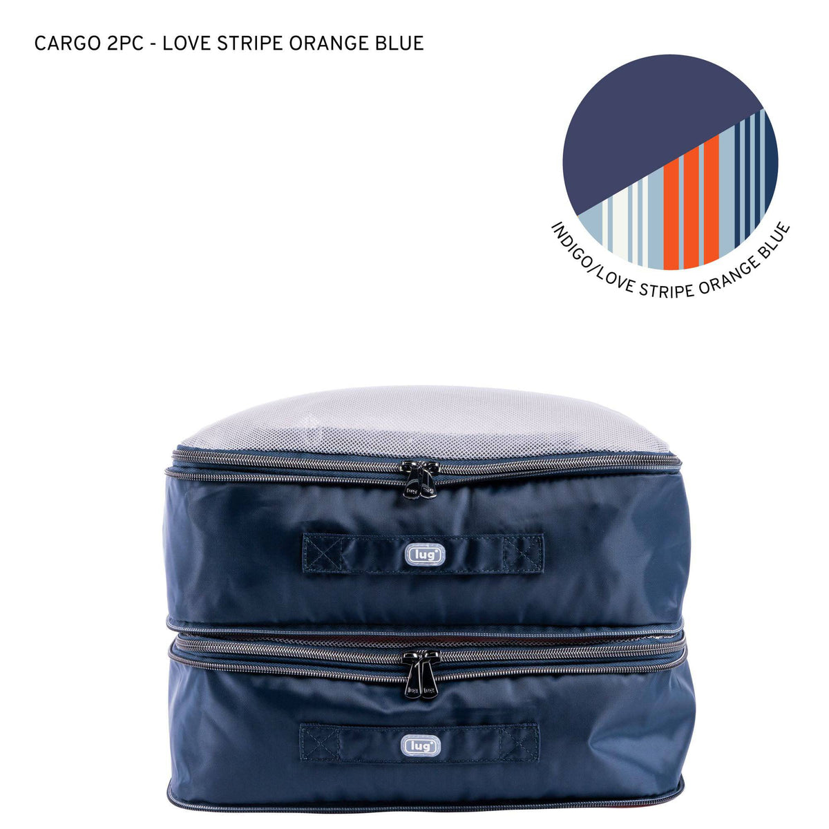 Cargo 2pc Medium Compression Cubes - LOVE STRIPE ORANGE BLUE - 24402_Cargo2pc_MedCompressionCubes_LoveStripeOrangeBlue_Angle_01