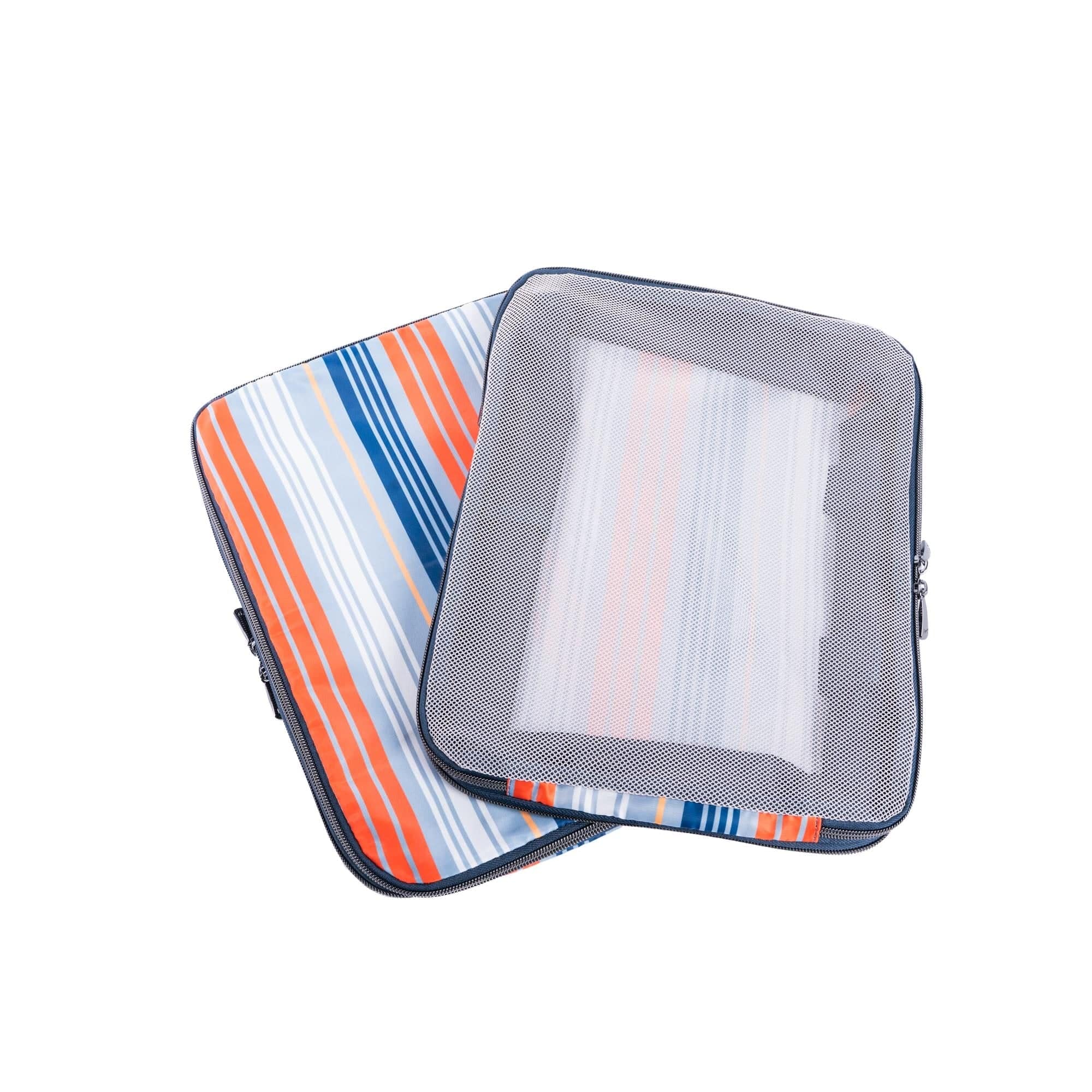 Cargo 2pc Medium Compression Cubes - LOVE STRIPE ORANGE BLUE - 24402_Cargo2pc_MedCompressionCubes_LoveStripeOrangeBlue_Angle_05