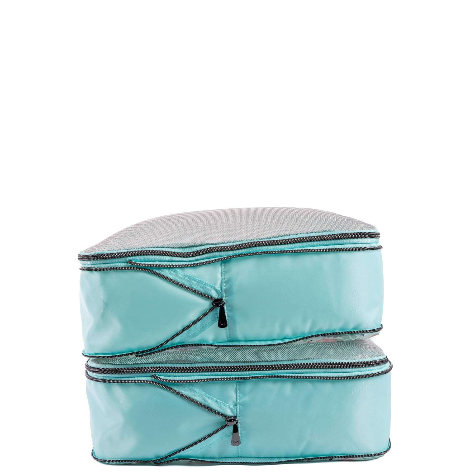 Cargo 2pc Medium Compression Cubes - FLAMINGO FOLIAGE - 24403_Cargo2pc_MedCompressionCubes_FlamingoFoliage_Angle_03