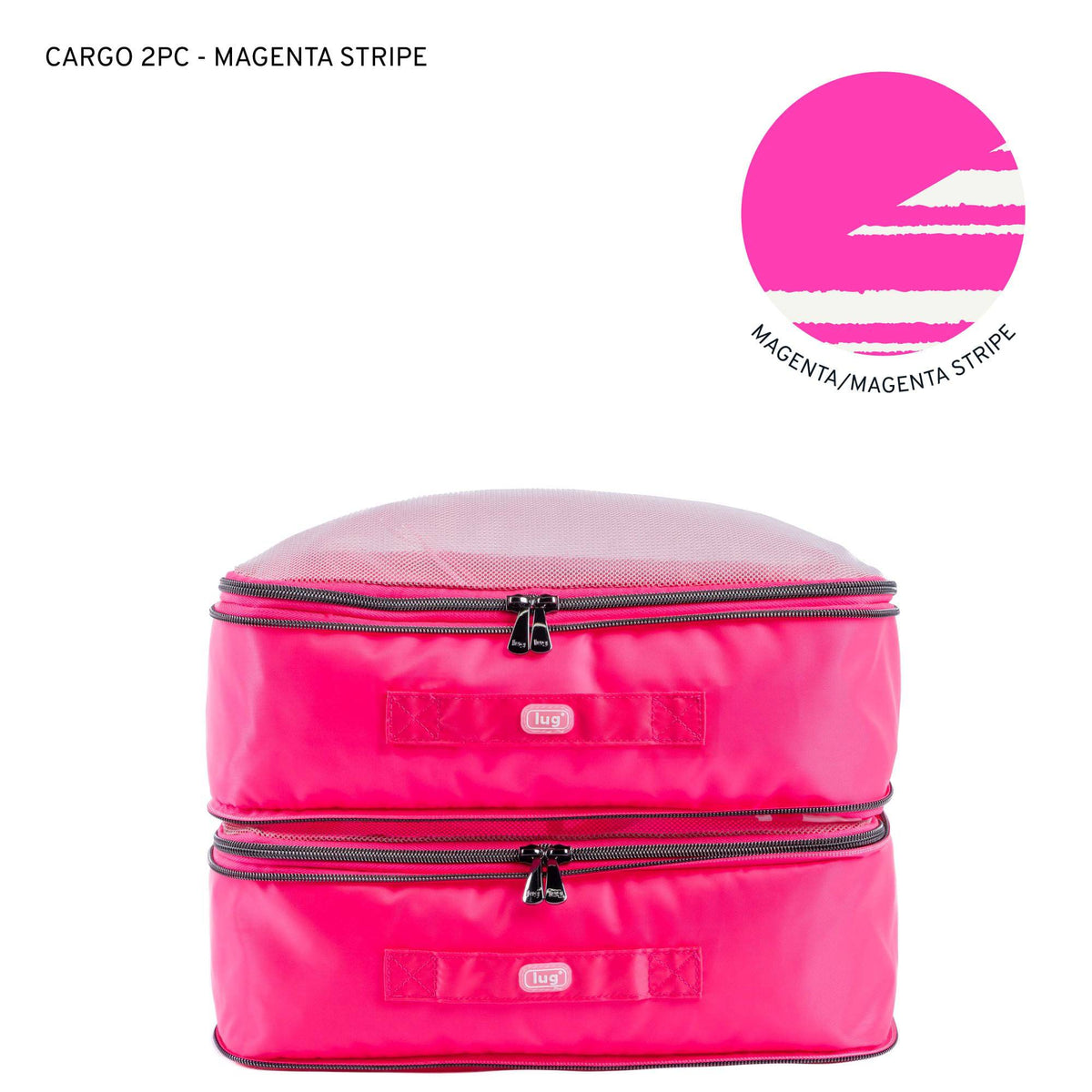Cargo 2pc Medium Compression Cubes - MAGENTA STRIPE - 24404_Cargo2pc_MedCompressionCubes_MagentaStripe_Angle_01