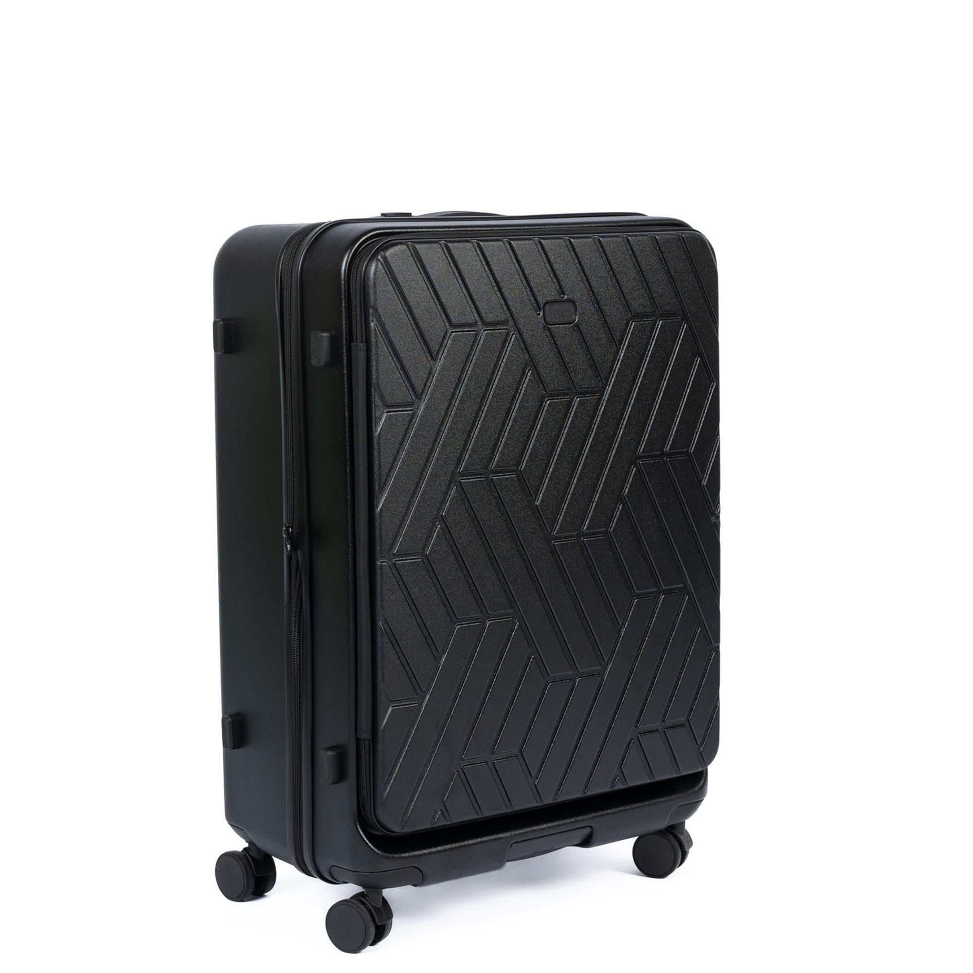 Box Truck Hard Sided Wheelie Checked Bag - BLACK - 24410_Boxtruck_Checked_Black_Angle_02