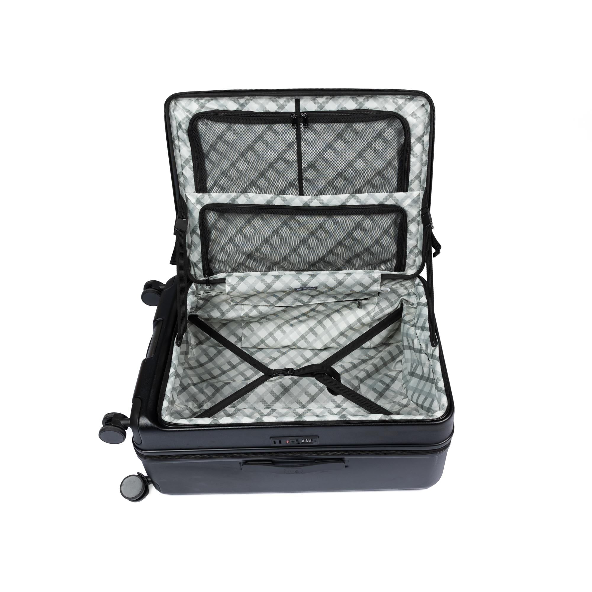 Box Truck Hard Sided Wheelie Checked Bag - BLACK - 24410_Boxtruck_Checked_Black_Angle_08
