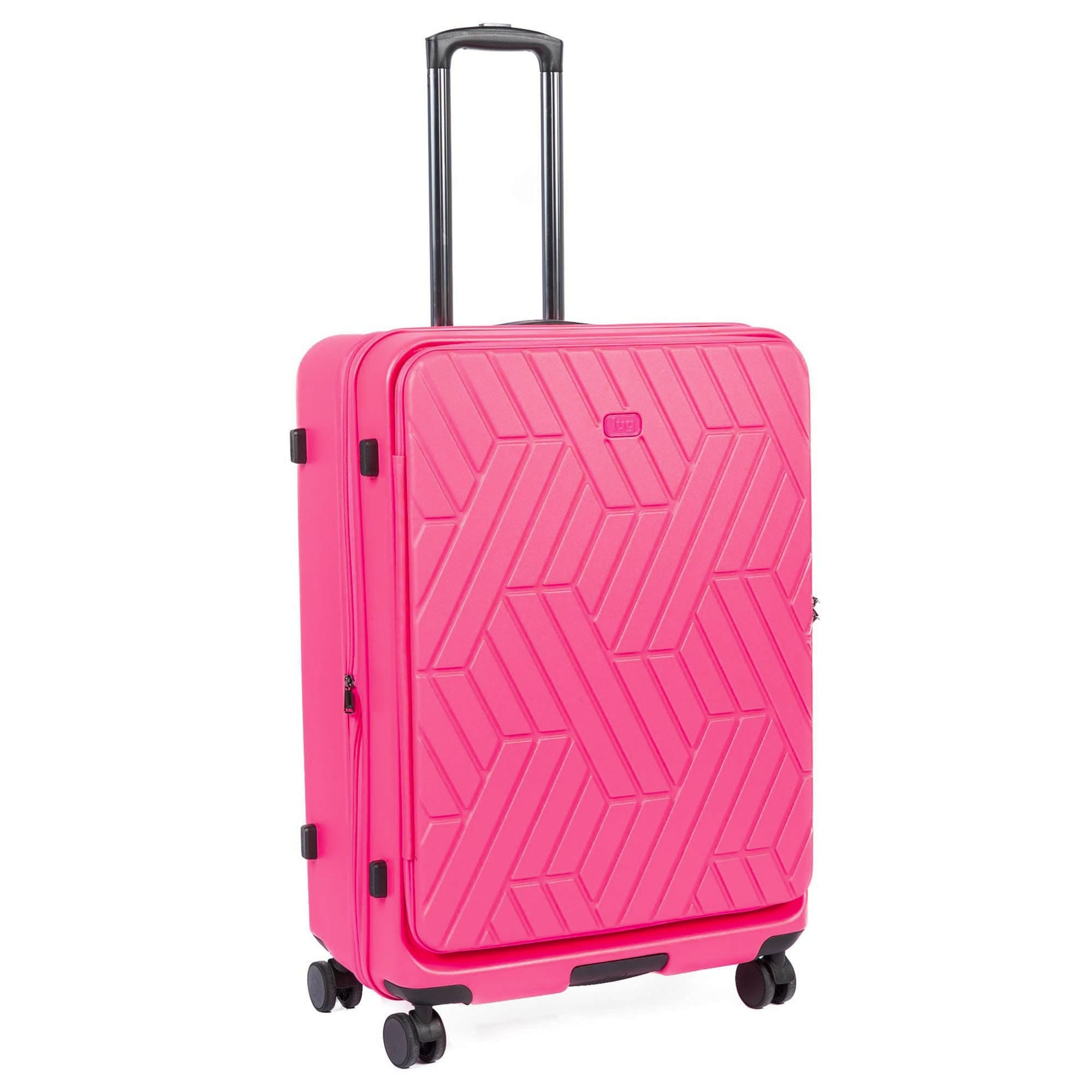 Box Truck Hard Sided Wheelie Checked Bag - MAGENTA - 24411_Boxtruck_Checked_Magenta_Angle_07