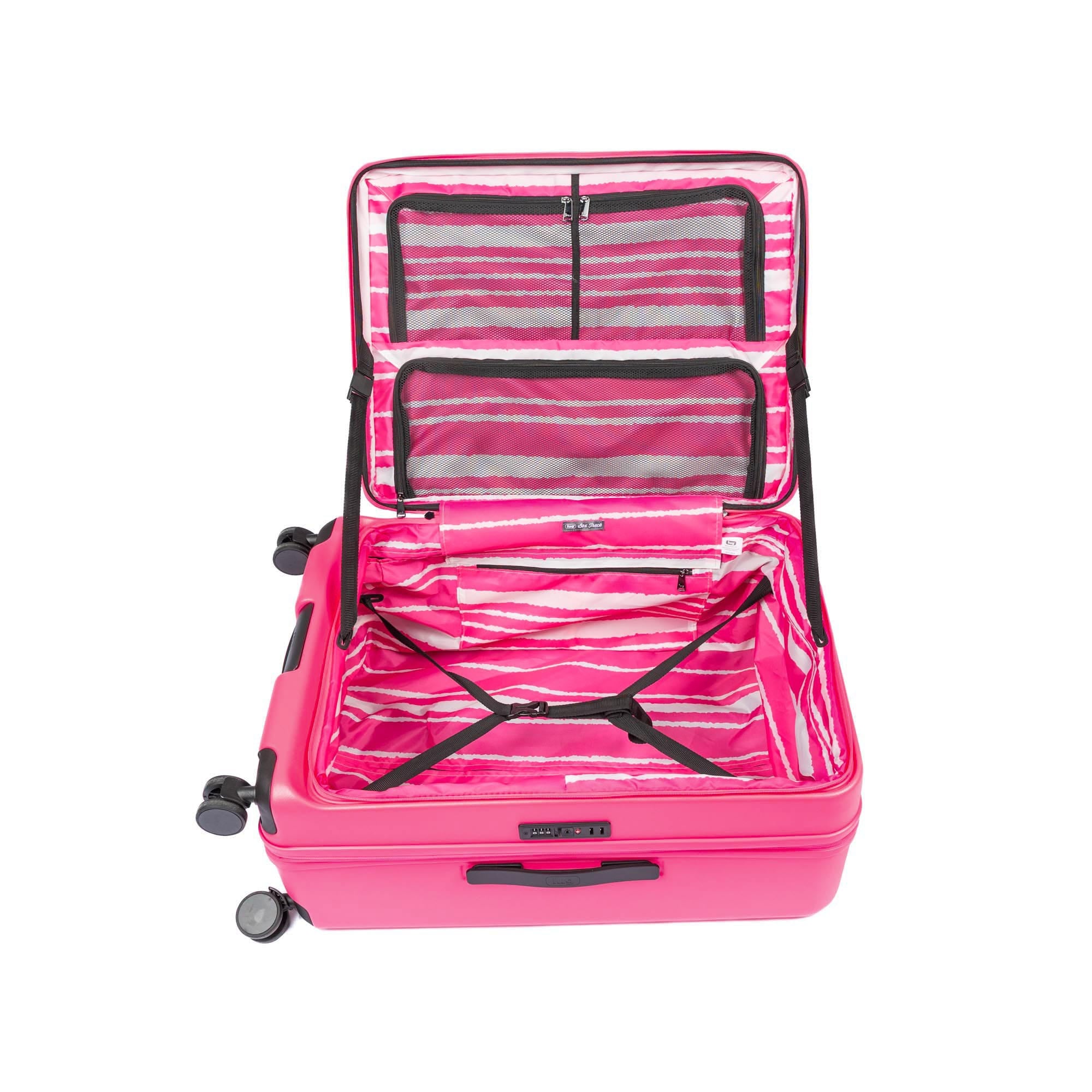 Box Truck Hard Sided Wheelie Checked Bag - MAGENTA - 24411_Boxtruck_Checked_Magenta_Angle_08