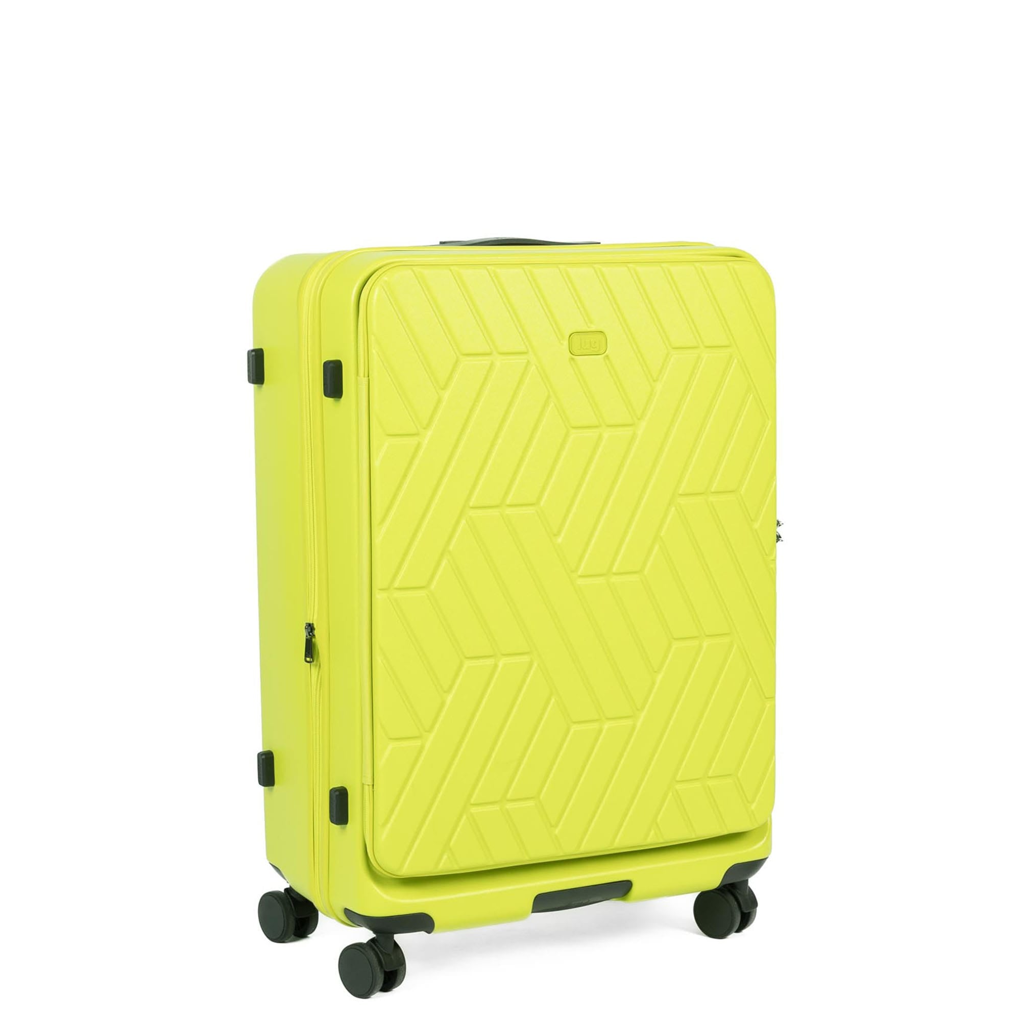 Box Truck Hard Sided Wheelie Checked Bag - LEMON LIME - 24412_Boxtruck_Checked_LemonLime_Angle_02