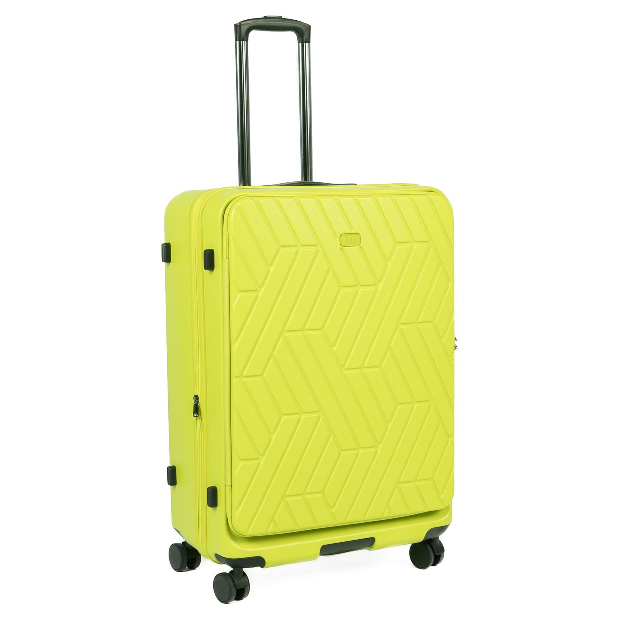 Box Truck Hard Sided Wheelie Checked Bag - LEMON LIME - 24412_Boxtruck_Checked_LemonLime_Angle_07