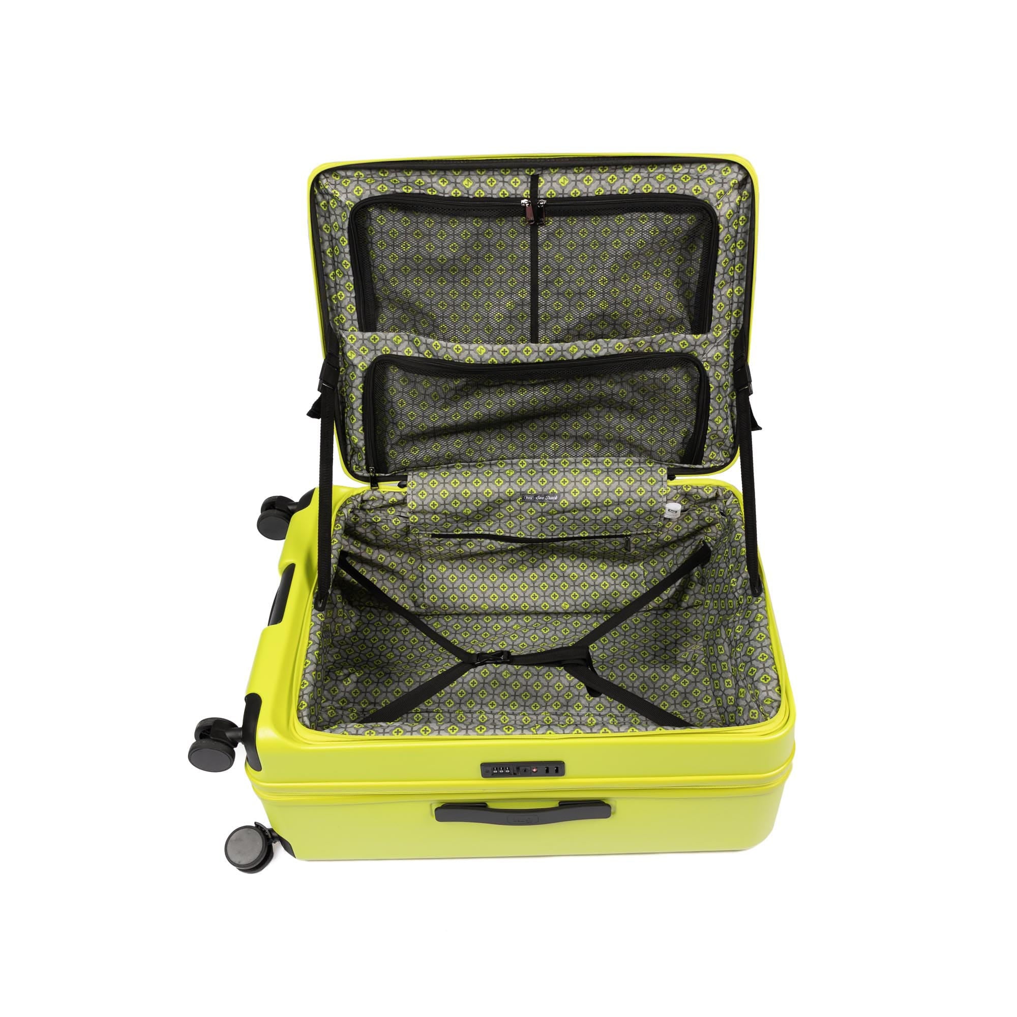 Box Truck Hard Sided Wheelie Checked Bag - LEMON LIME - 24412_Boxtruck_Checked_LemonLime_Angle_08