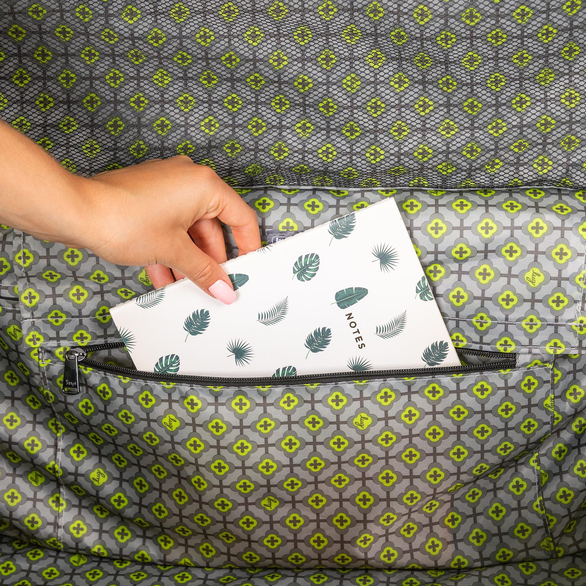 Box Truck Hard Sided Wheelie Checked Bag - - 24412_Boxtruck_Checked_LemonLime_Lifestyle_04