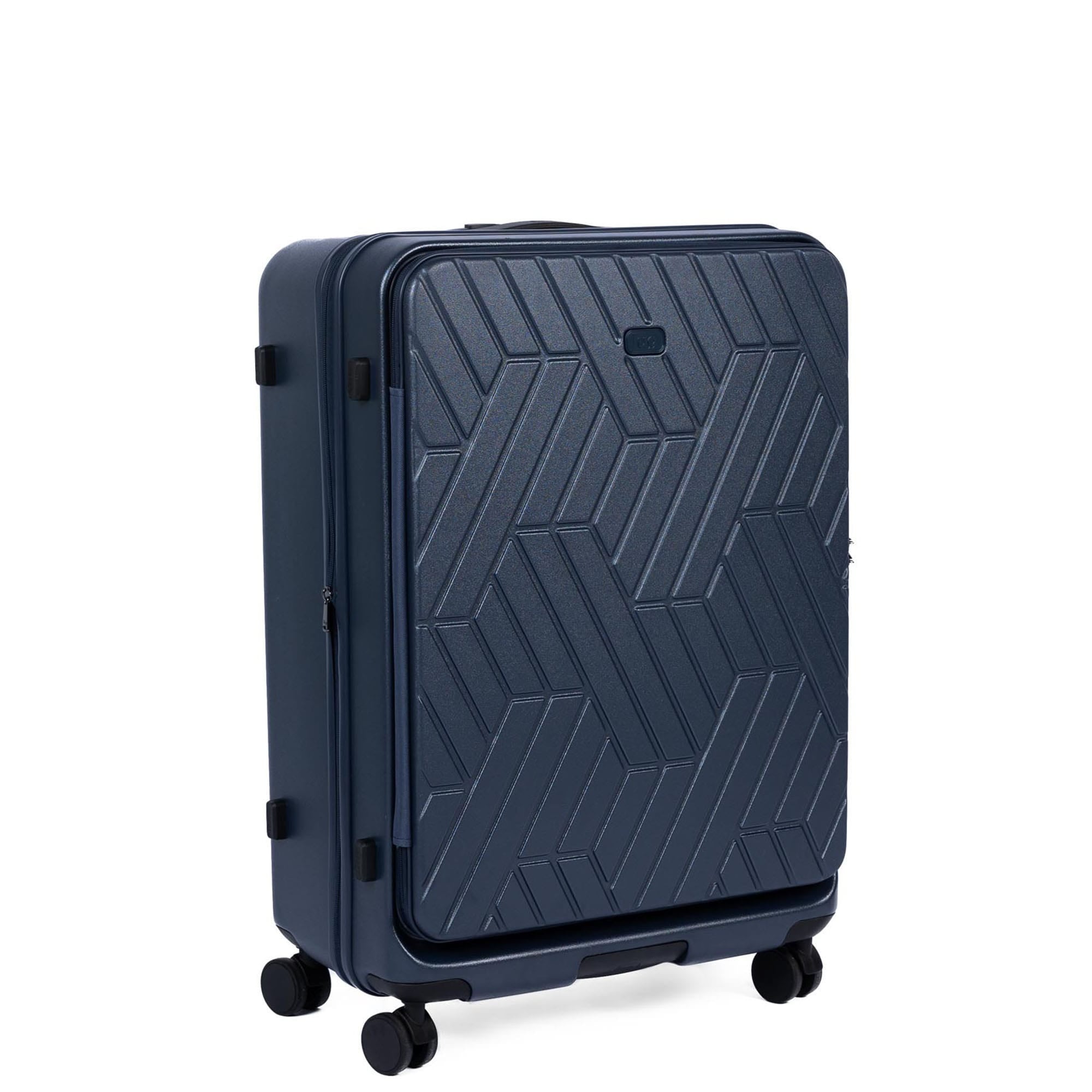 Box Truck Hard Sided Wheelie Checked Bag - INDIGO - 24413_Boxtruck_Checked_Indigo_Angle_02