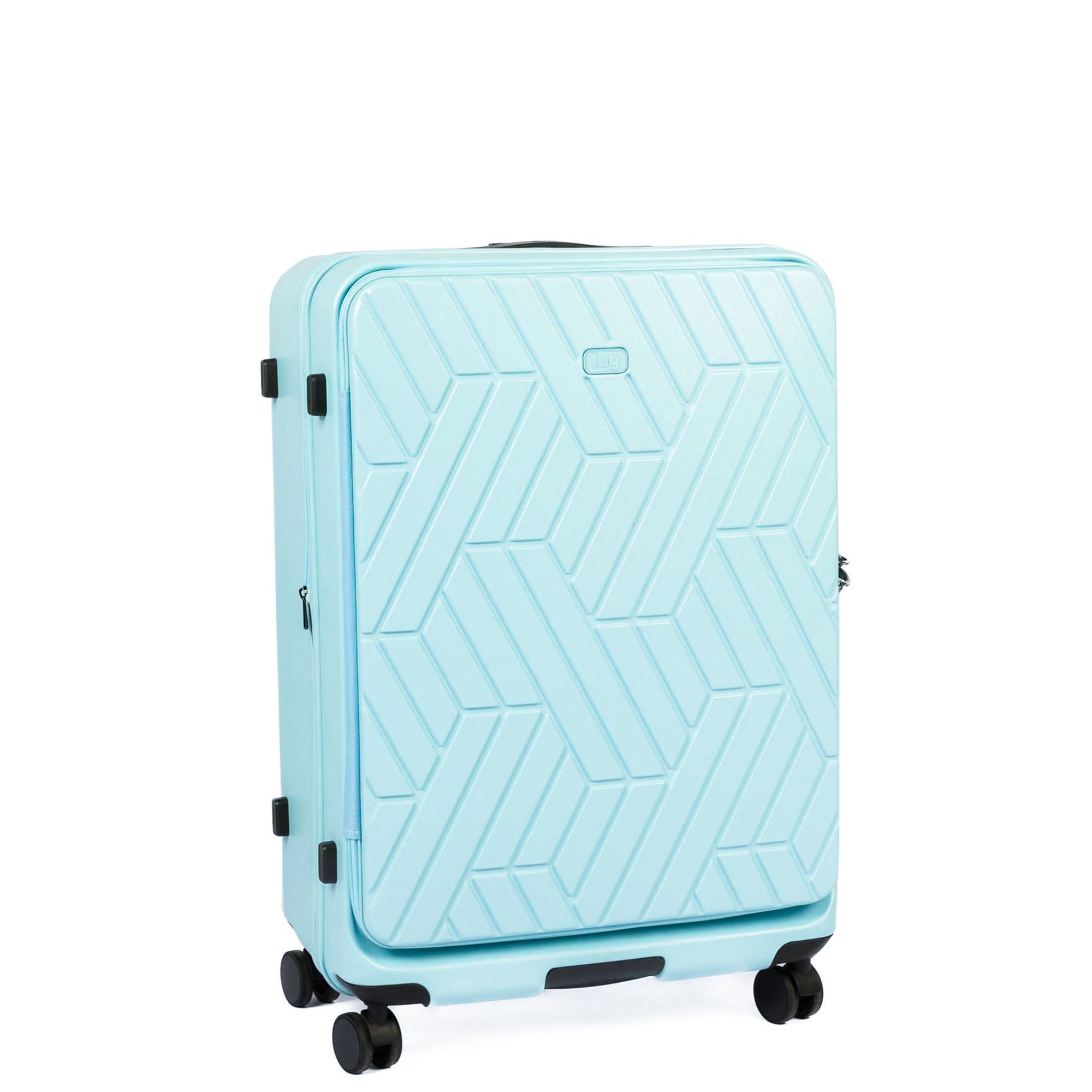 Box Truck Hard Sided Wheelie Checked Bag - AQUAMARINE - 24415_Boxtruck_Checked_Aquamarine_Angle_02_4rqfoj