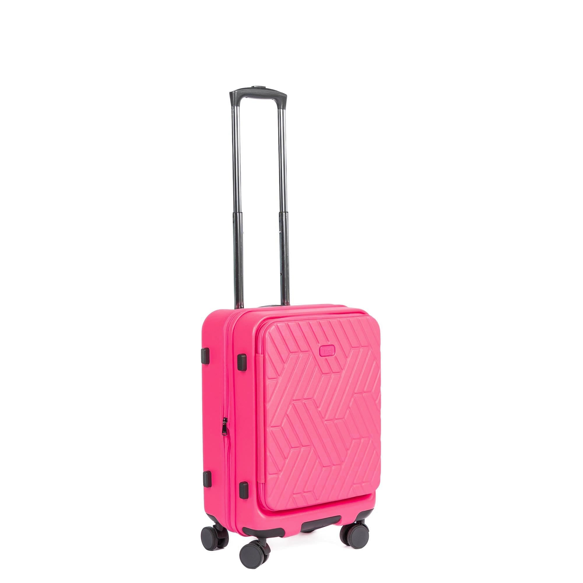 Box Truck Hard Sided Wheelie Carry-On - MAGENTA - 24418_Boxtruck_CarryOn_Magenta_Angle_07