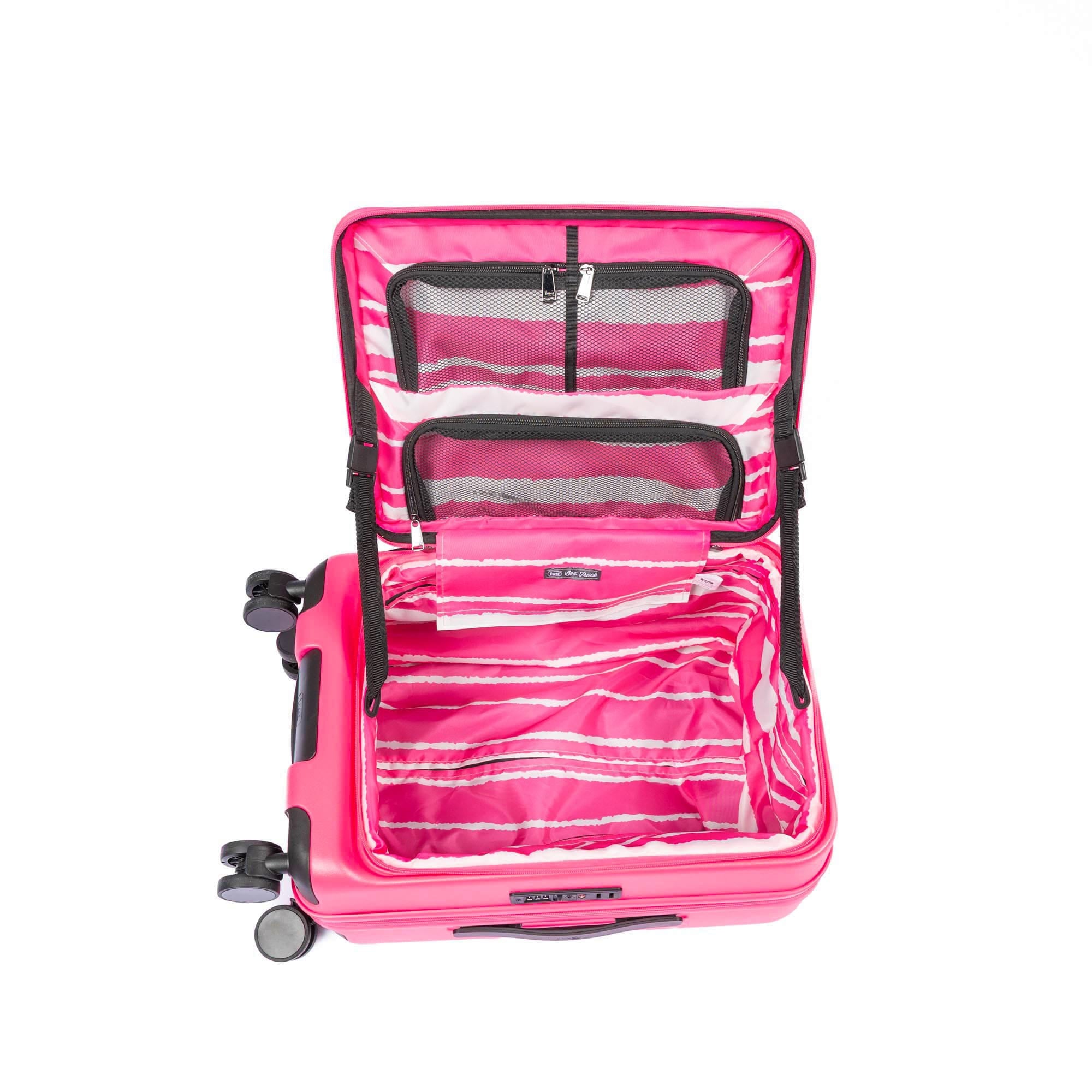 Box Truck Hard Sided Wheelie Carry-On - MAGENTA - 24418_Boxtruck_CarryOn_Magenta_Angle_08