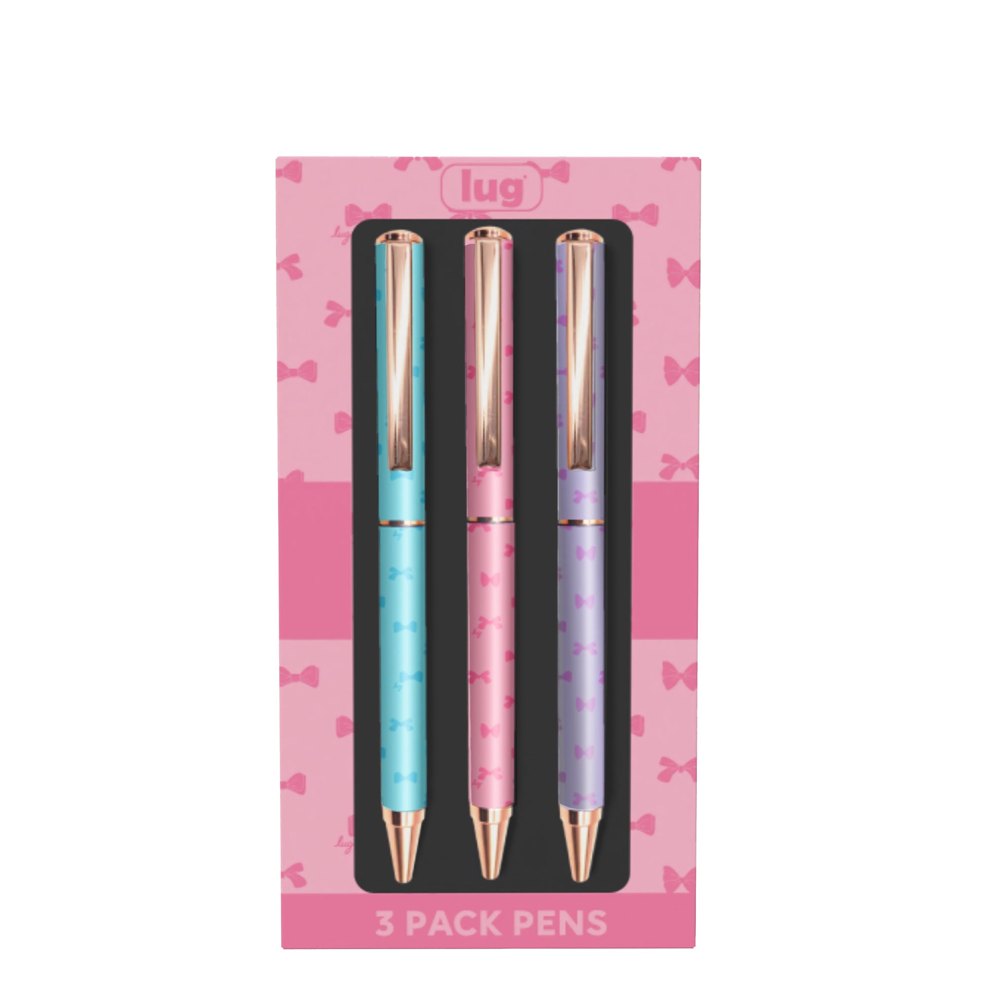 Lug Pens 3pk - Scribble - BOWS - 24429_Scribble_Pens3Pk_Bows_Angle_01