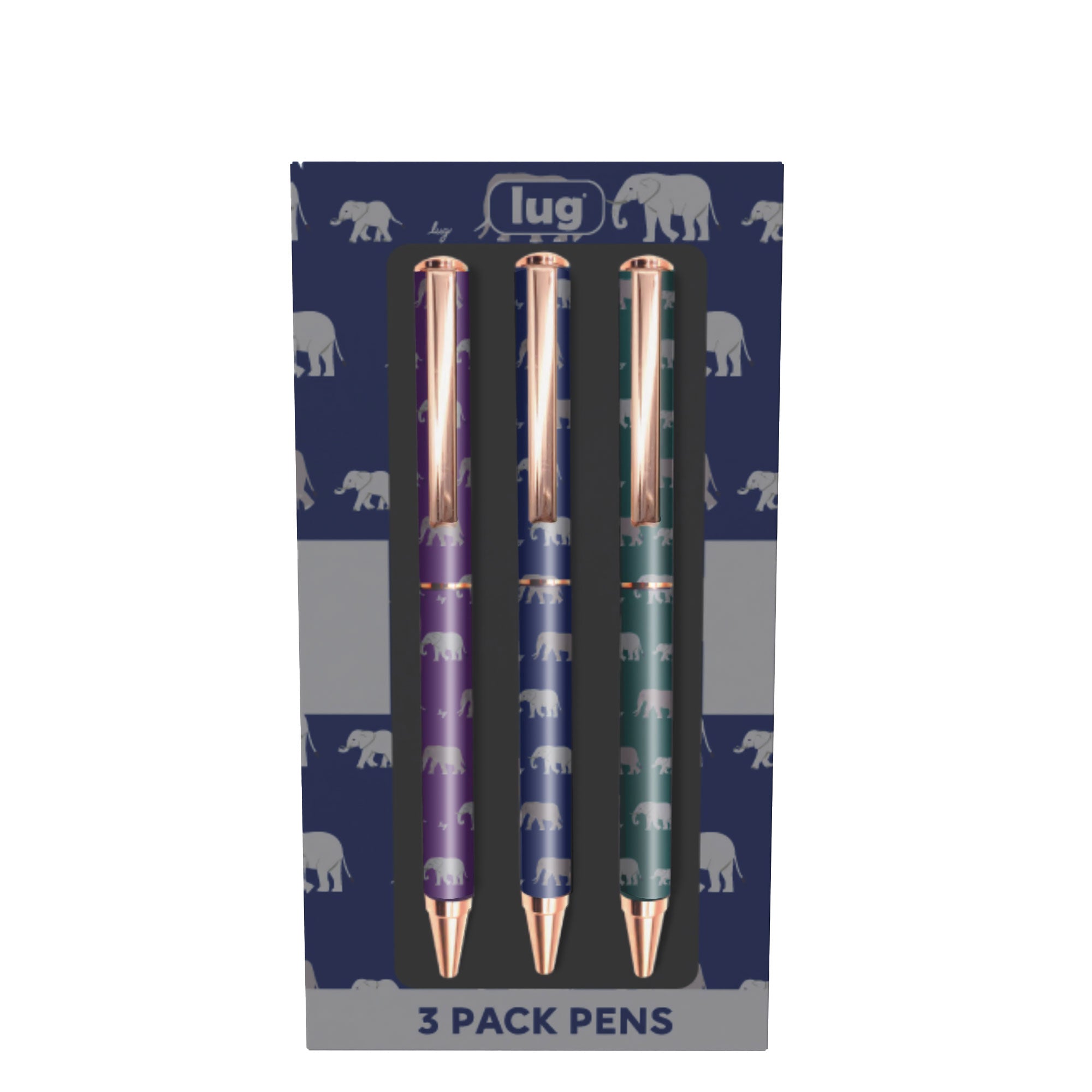 Lug Pens 3pk - Scribble - ELEPHANT - 24431_Scribble_Pens3Pk_Elephant_Angle_01