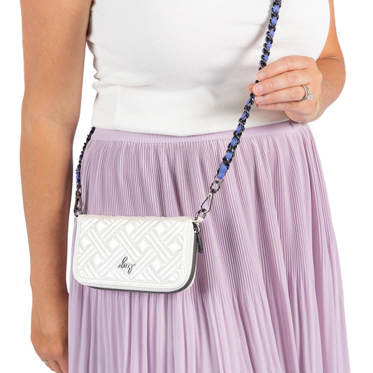 2pc Bag Straps - 1" Classic and Metal Chain Strap - - 24490_2pcStrapSet_PurpleBerry_Lifestyle_01