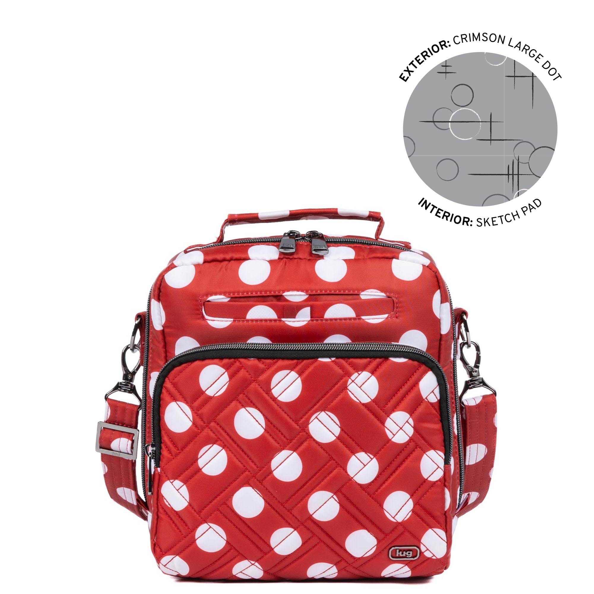 Legacy Collection Ranger Crossbody - CRIMSON LARGE DOT - 24506_RangerLegacy_CrimsonLGDot_Angle_01