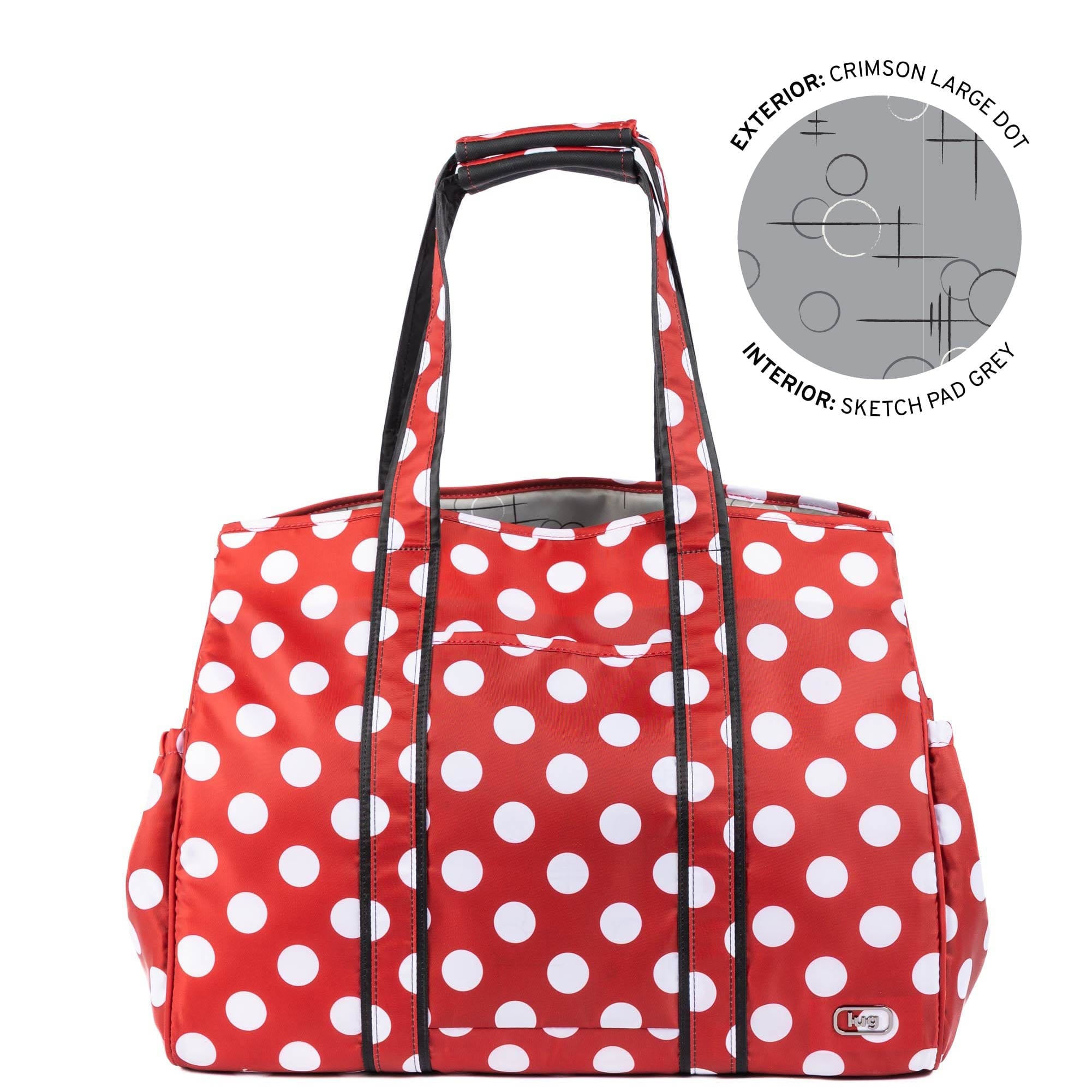 Rover X-Large Carry-All Tote - CRIMSON LARGE DOT 2 - 24532_RoverXL_CrimsonLGDot_Angle_01