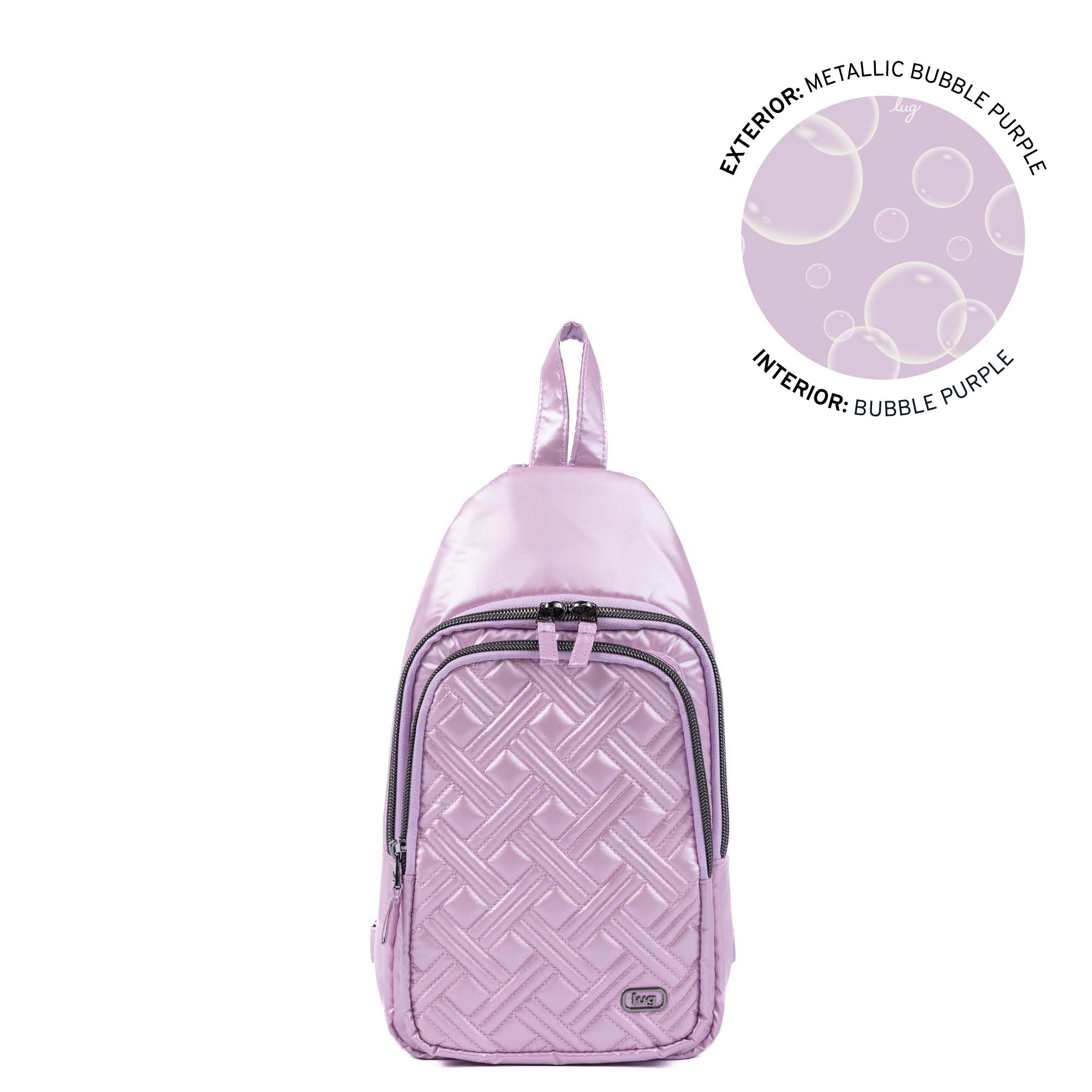 Scurry Sling Bag - METALLIC BUBBLE PURPLE - 24534_Scurry_MetallicBubblePurple_Angle_01