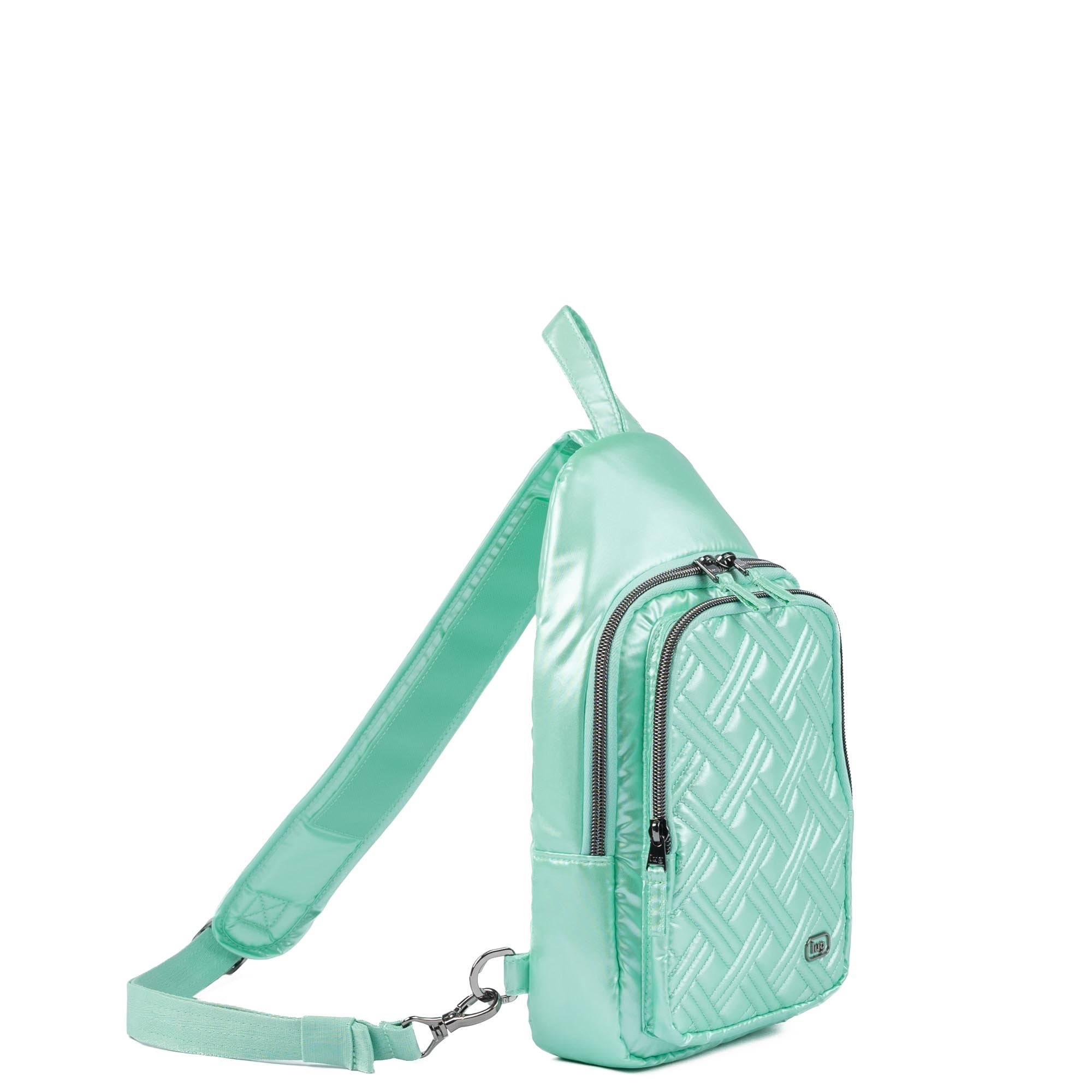 Scurry Sling Bag - METALLIC BUBBLE MINT - 24535_Scurry_MetallicBubbleMint_Angle_02