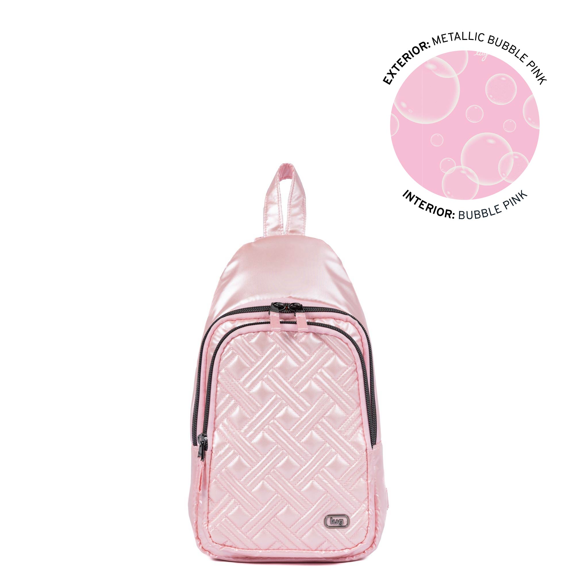 Scurry Sling Bag - METALLIC BUBBLE PINK - 24536_Scurry_MetallicBubblePink_Angle_01