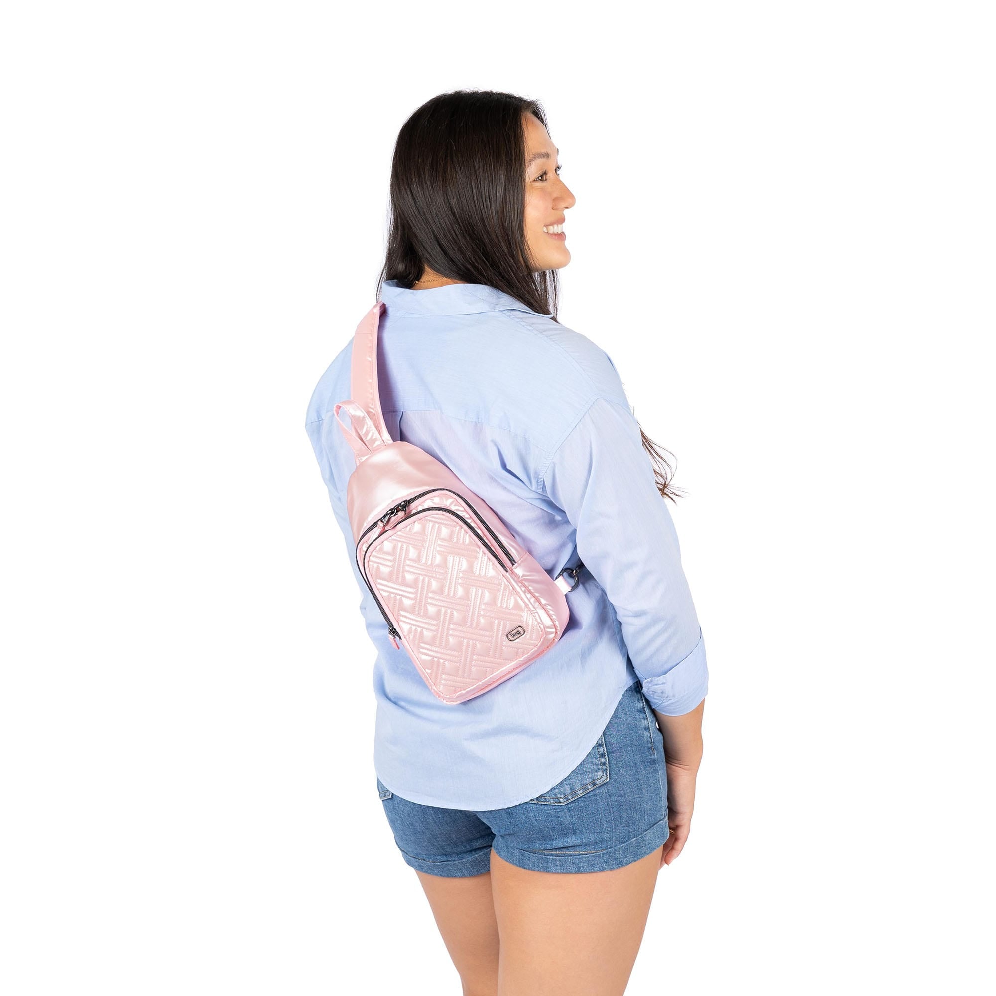 Scurry Sling Bag - - 24536_Scurry_MetallicBubblePink_Proportion_02